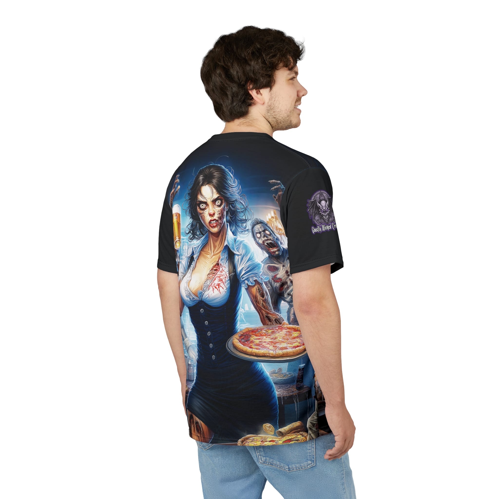 Zombies In Everyday Life Waitress 2025-DS0304 Tee Unisex (AOP) - Image 13
