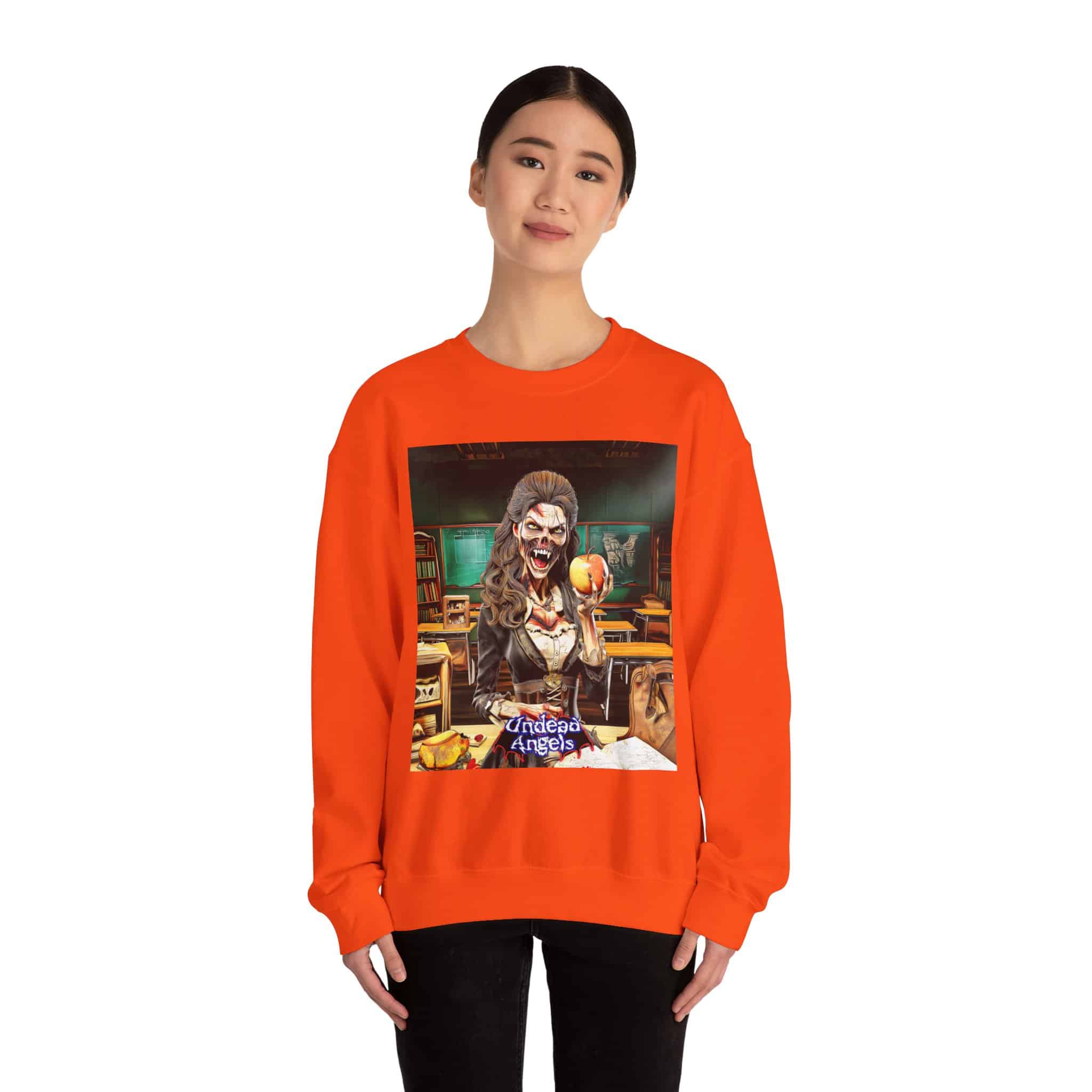 Undead Angels Teacher Charlotte Full Rot Unisex Heavy Blend™ Crewneck Sweatshirt - Image 10