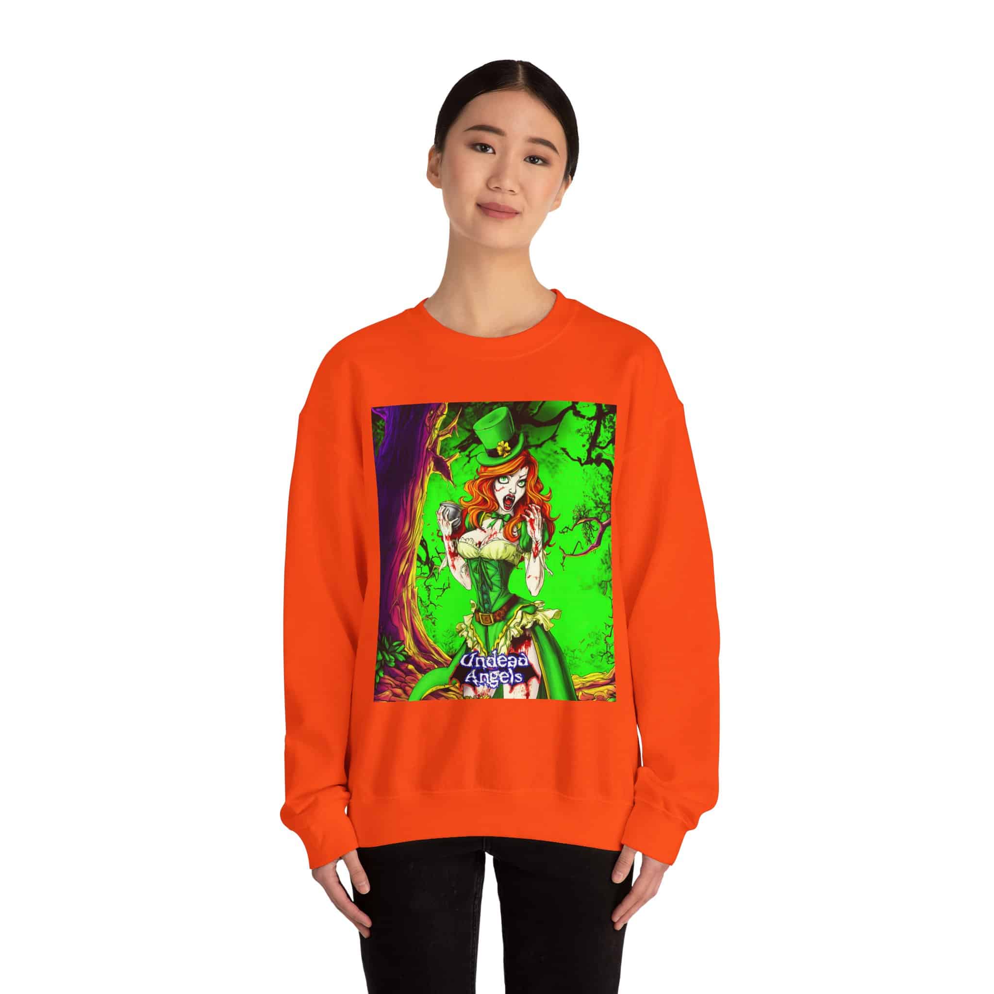 Undead Angels Leprechaun Queen Fiona Classic Reborn Style II Unisex Heavy Blend™ Crewneck Sweatshirt - Image 12