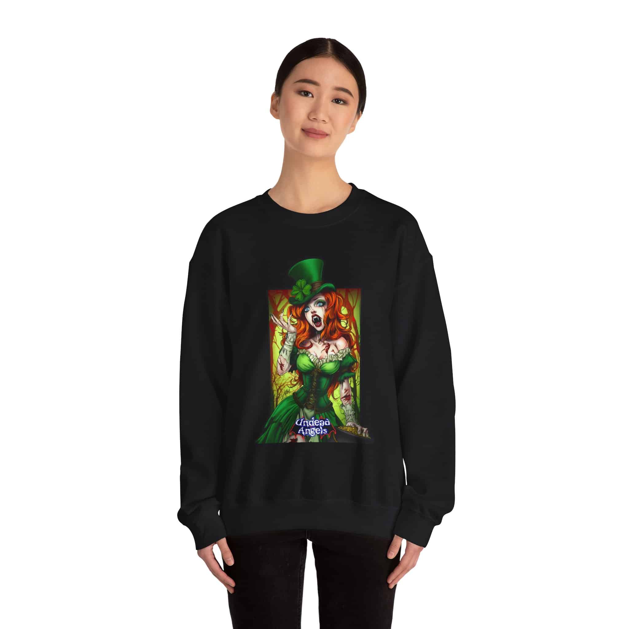 Undead Angels Leprechaun Queen Fiona Classic Reborn Style IV Unisex Heavy Blend™ Crewneck Sweatshirt - Image 8