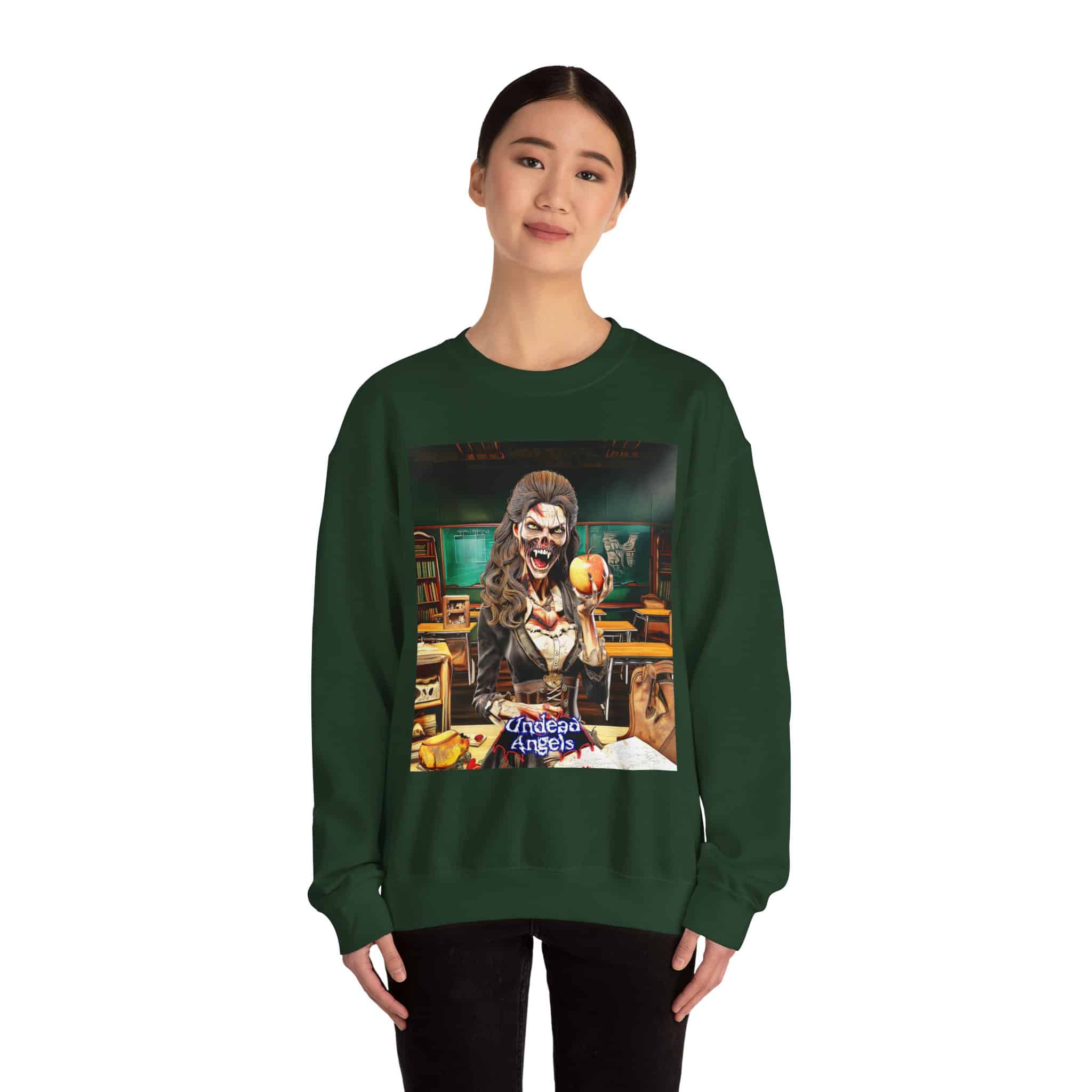 Undead Angels Teacher Charlotte Full Rot Unisex Heavy Blend™ Crewneck Sweatshirt - Image 14