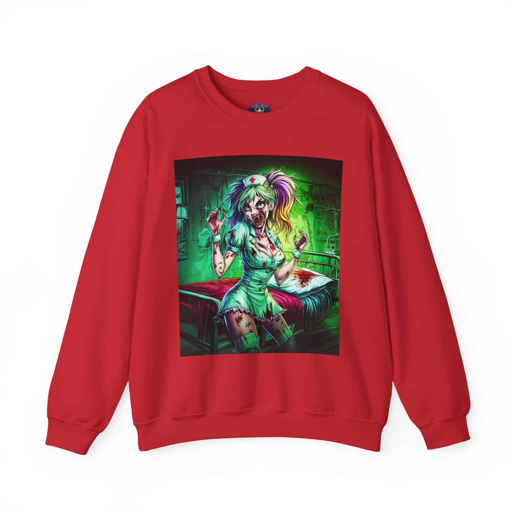Undead Angels Zombie Nurse Lexi 001 Unisex Heavy Blend™ Crewneck Sweatshirt - Image 57