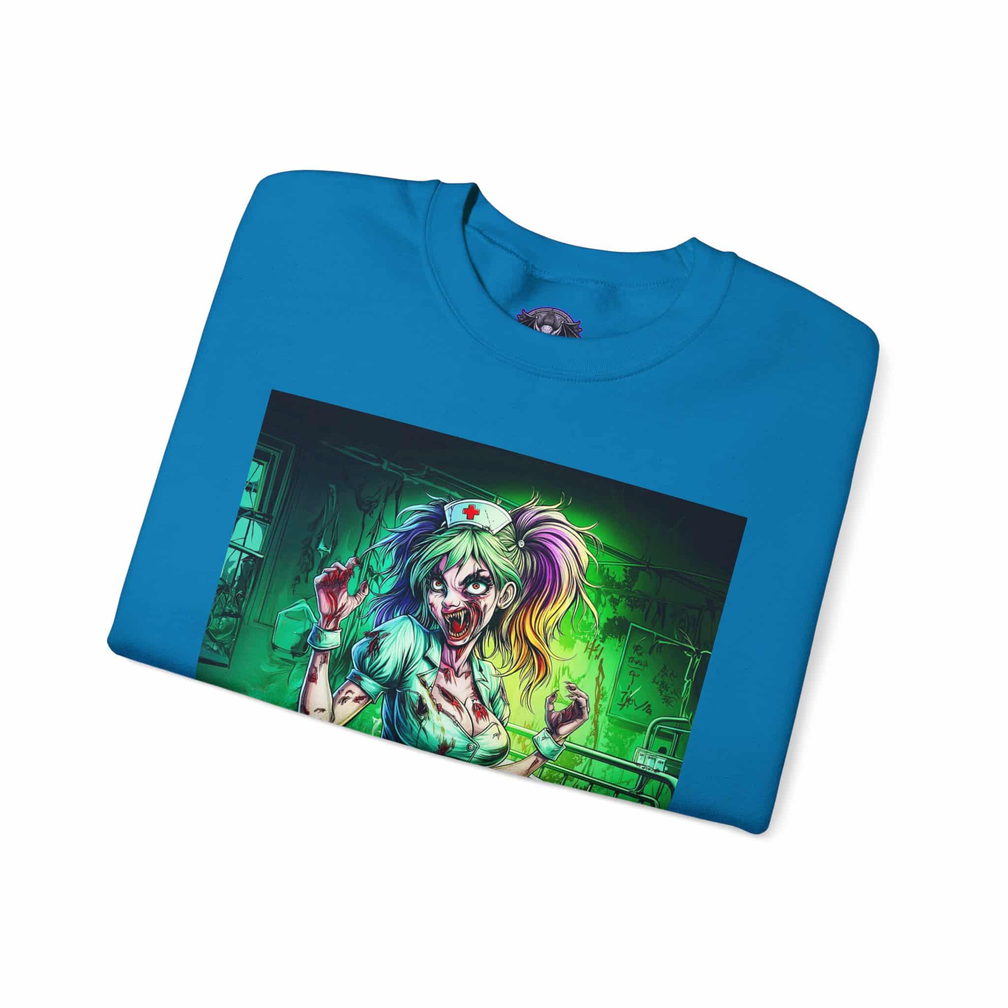 Undead Angels Zombie Nurse Lexi 001 Unisex Heavy Blend™ Crewneck Sweatshirt - Image 35