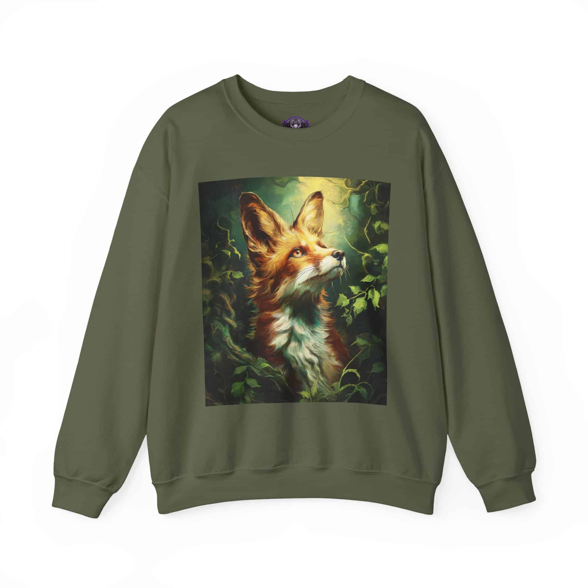 Fox In Brush Unisex Tee by Wyldesigns Unisex Heavy Blend™ Crewneck Sweatshirt - Image 11