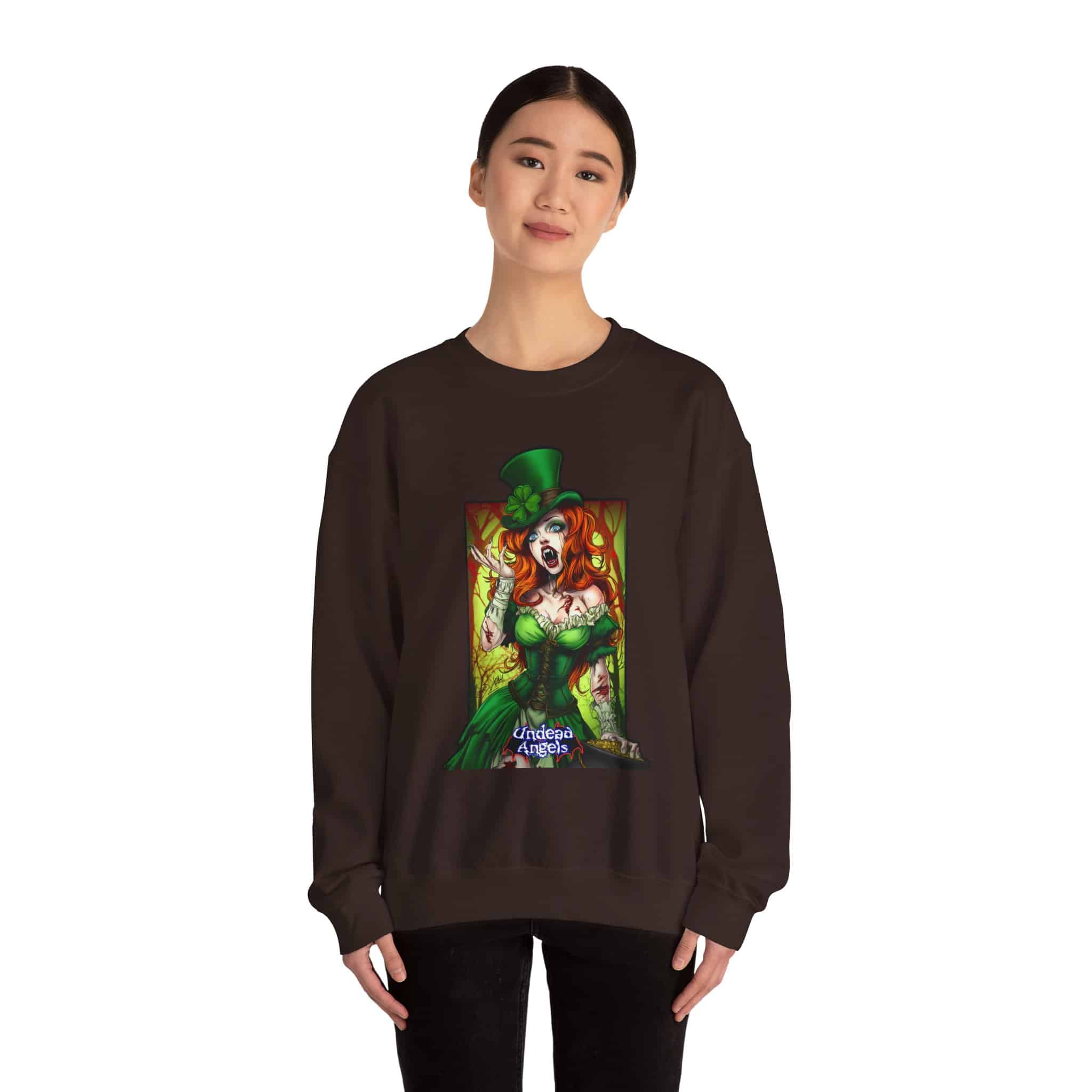 Undead Angels Leprechaun Queen Fiona Classic Reborn Style IV Unisex Heavy Blend™ Crewneck Sweatshirt - Image 20