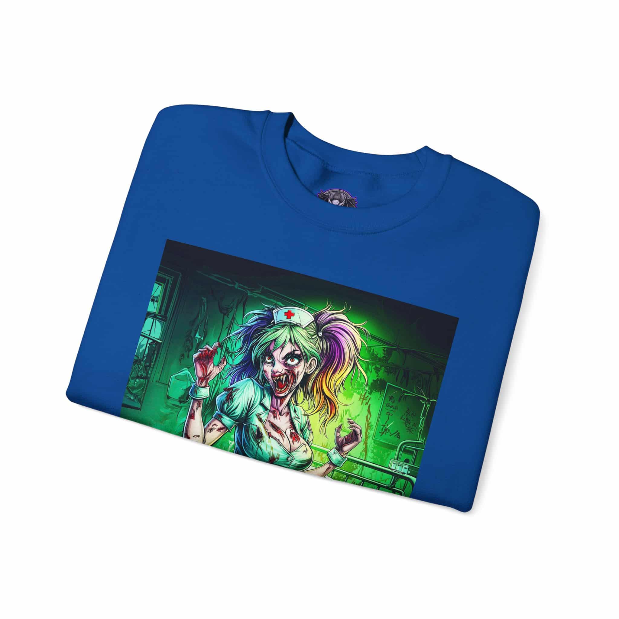 Undead Angels Zombie Nurse Lexi 001 Unisex Heavy Blend™ Crewneck Sweatshirt - Image 43