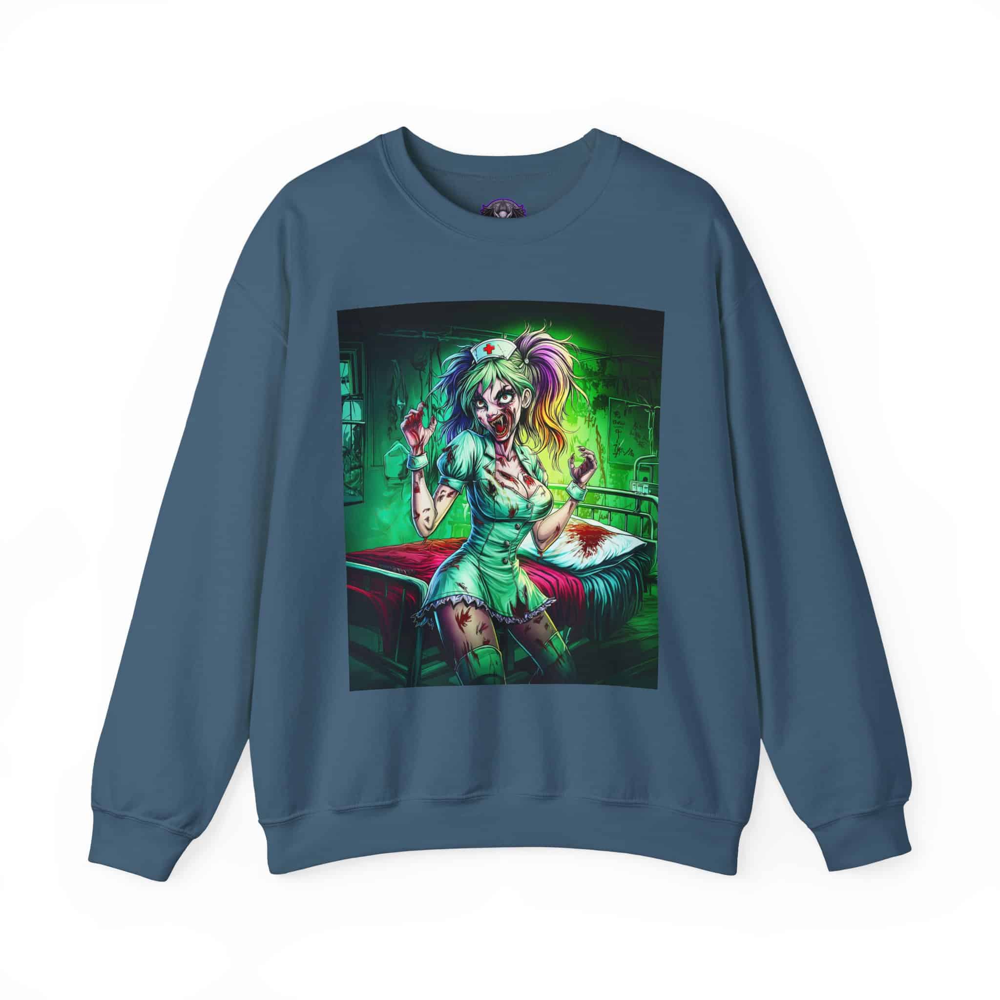 Undead Angels Zombie Nurse Lexi 001 Unisex Heavy Blend™ Crewneck Sweatshirt - Image 29