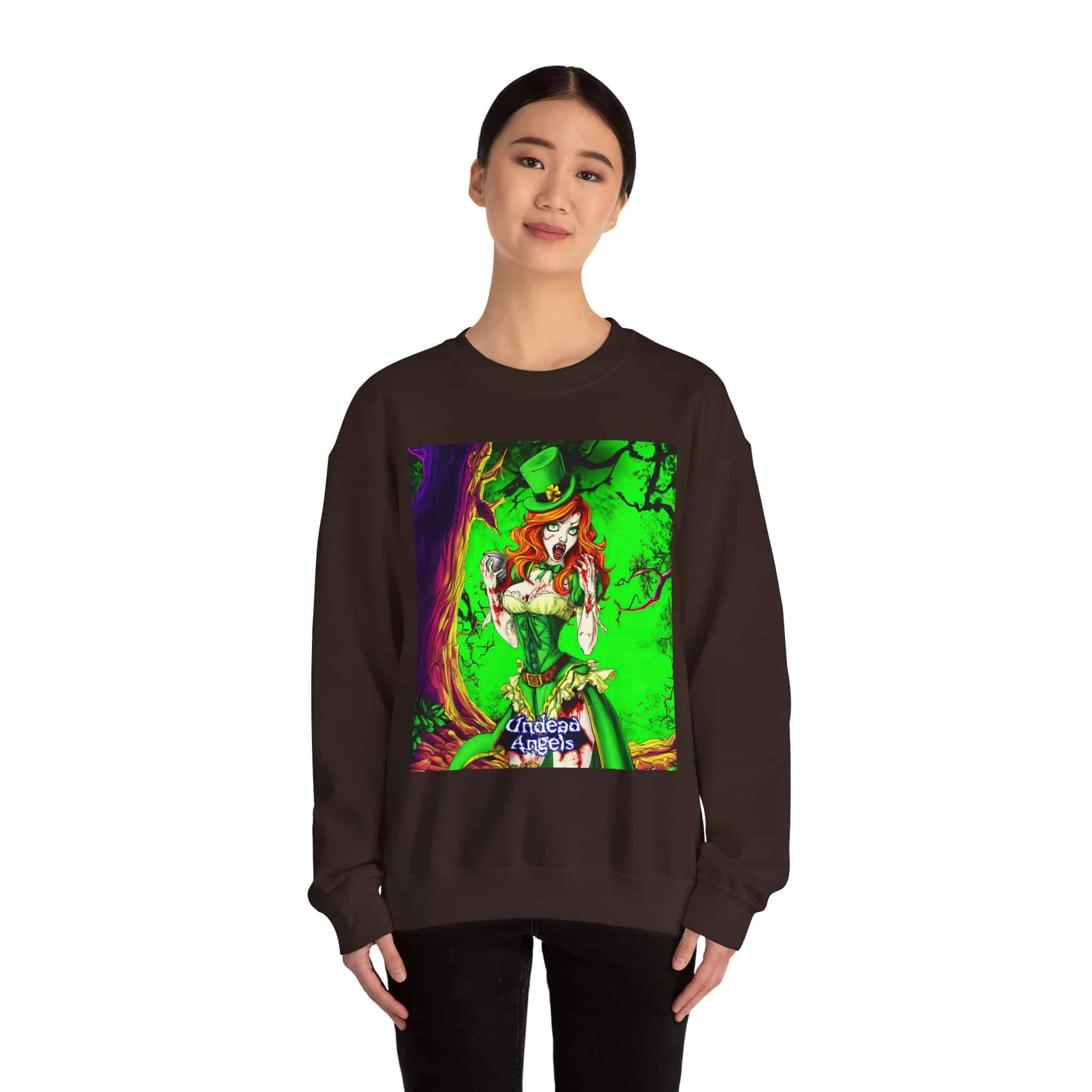Undead Angels Leprechaun Queen Fiona Classic Reborn Style II Unisex Heavy Blend™ Crewneck Sweatshirt - Image 8