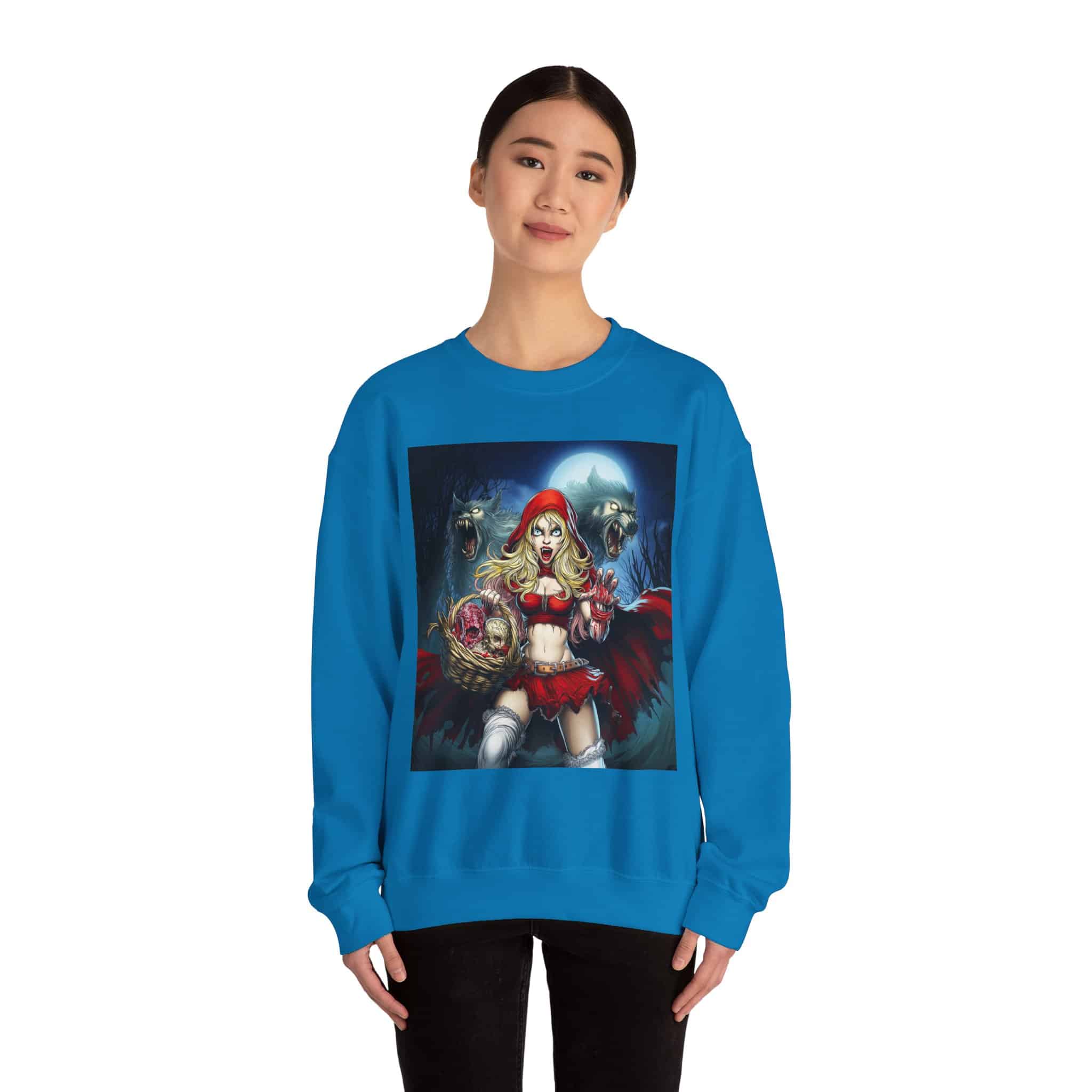 Vampire Red Riding Hood By Ghastly Wicked Tales 2025-02 Unisex Heavy Blend™ Crewneck Sweatshirt - Image 40