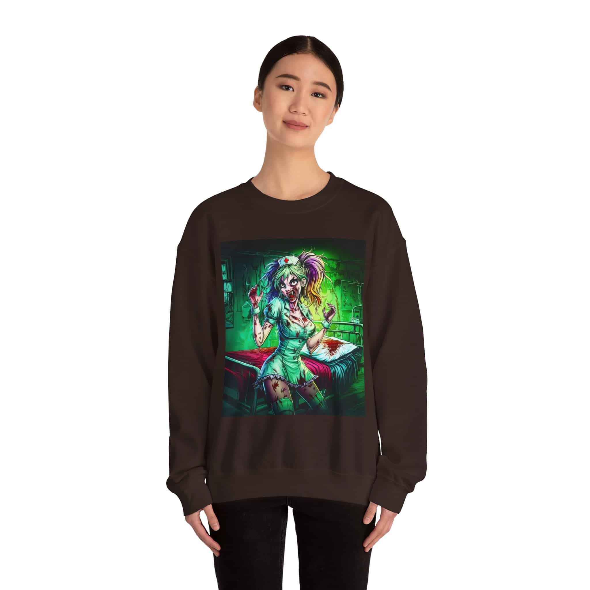 Undead Angels Zombie Nurse Lexi 001 Unisex Heavy Blend™ Crewneck Sweatshirt - Image 20