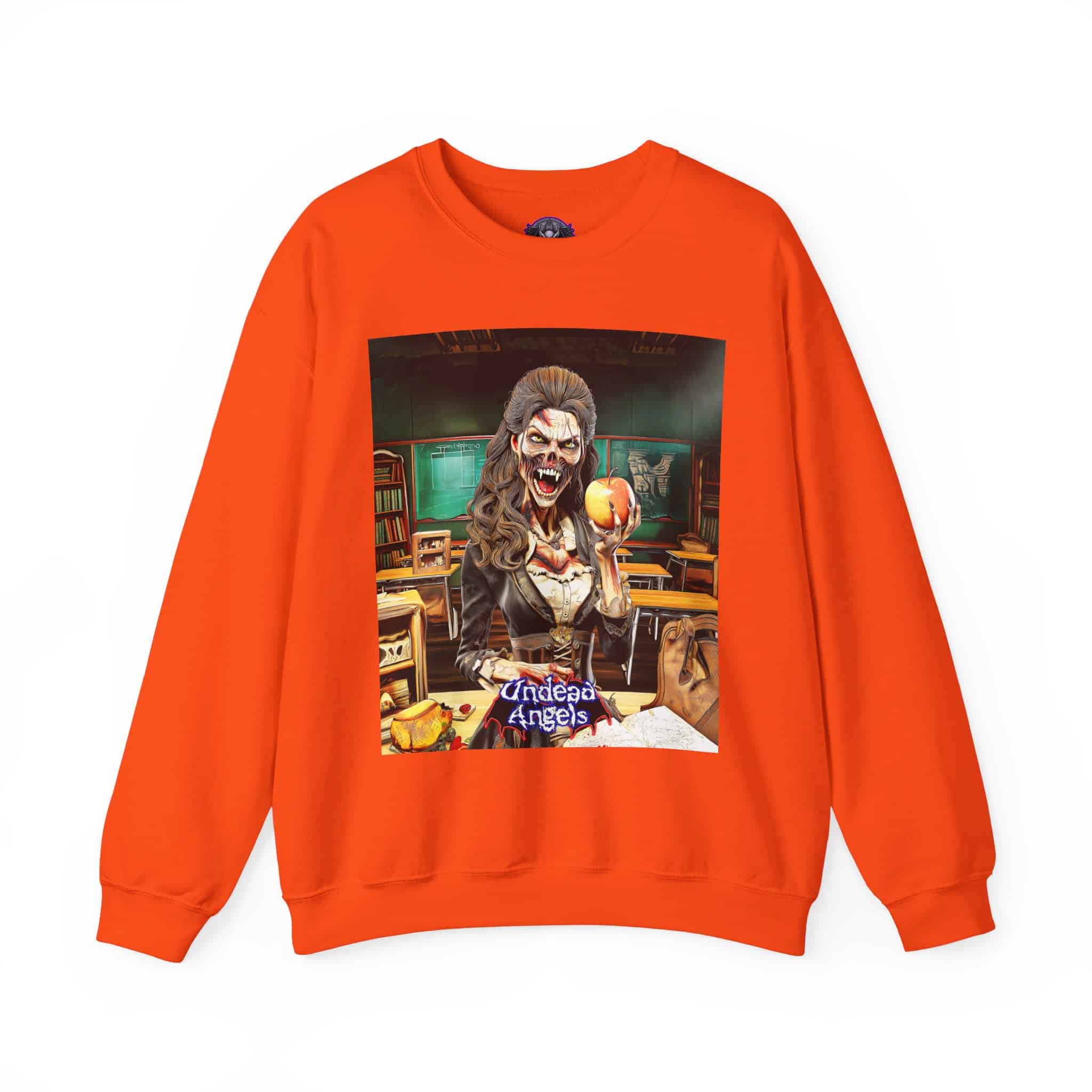 Undead Angels Teacher Charlotte Full Rot Unisex Heavy Blend™ Crewneck Sweatshirt - Image 9
