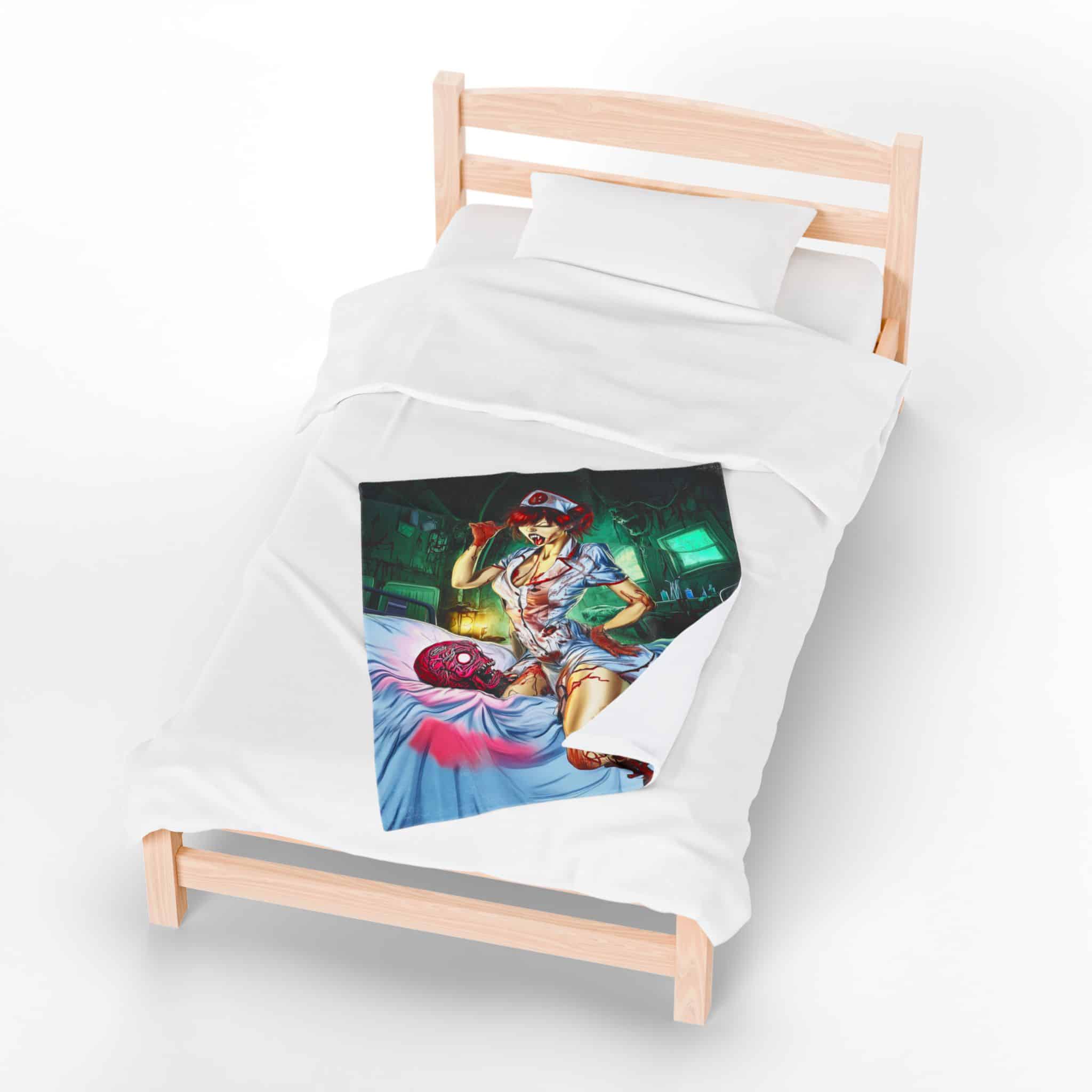 Undead Angels Zombie Nurse Abigail Reborn Style I-BZ Plush Blanket, Cozy Throw for Fall Decor - Image 16
