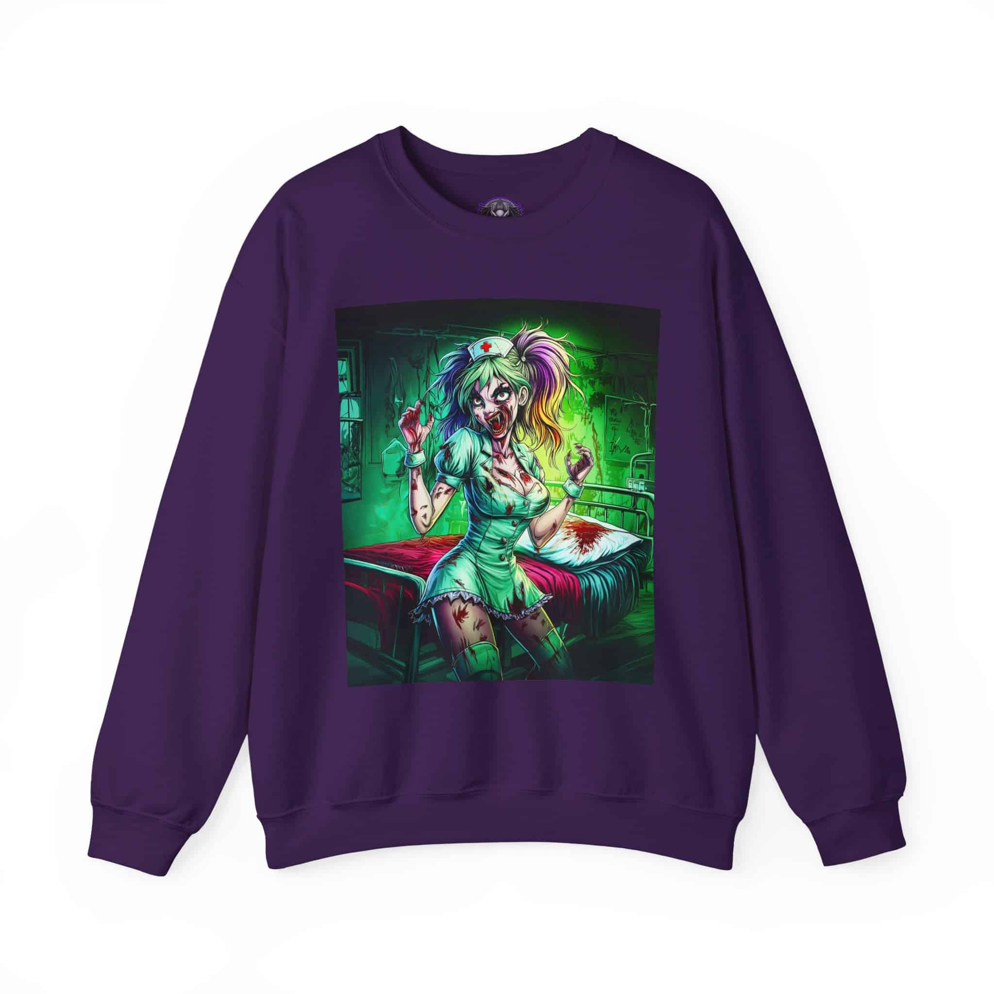 Undead Angels Zombie Nurse Lexi 001 Unisex Heavy Blend™ Crewneck Sweatshirt - Image 49