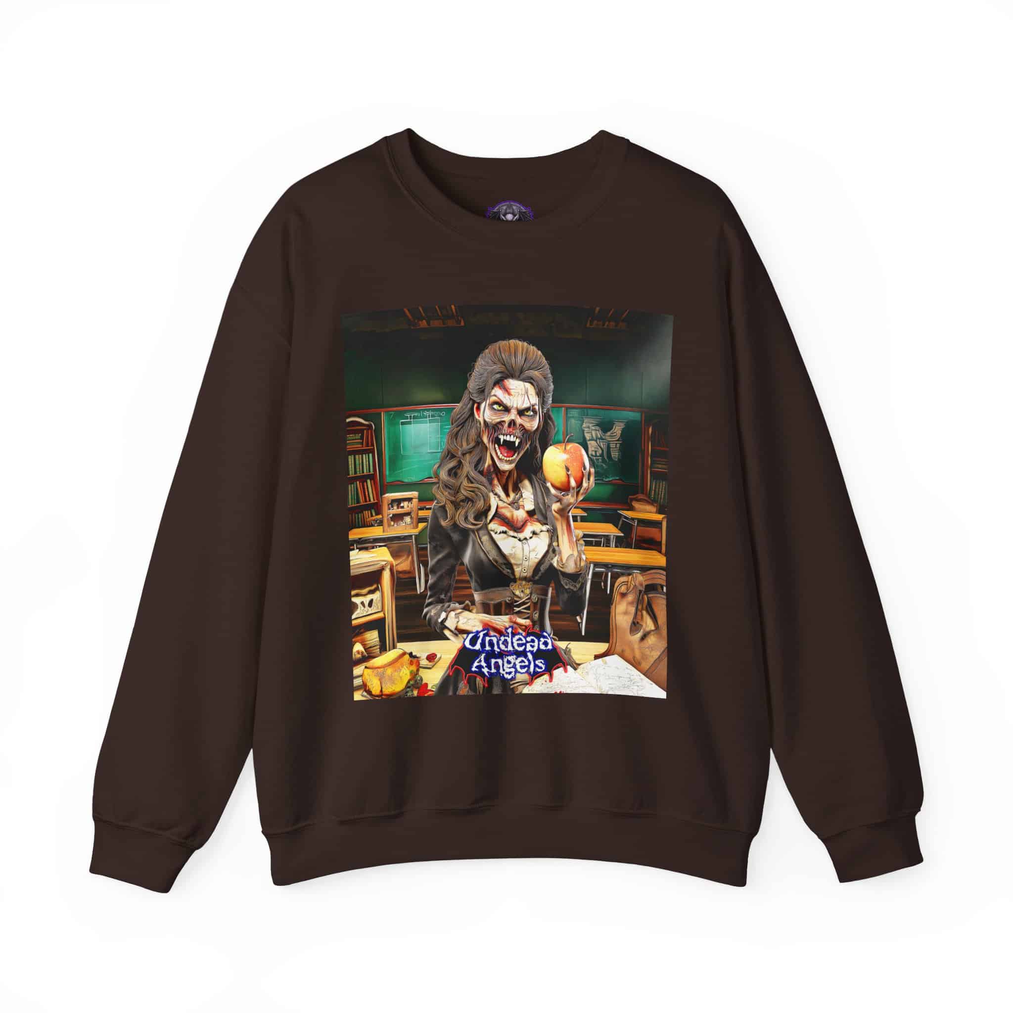 Undead Angels Teacher Charlotte Full Rot Unisex Heavy Blend™ Crewneck Sweatshirt