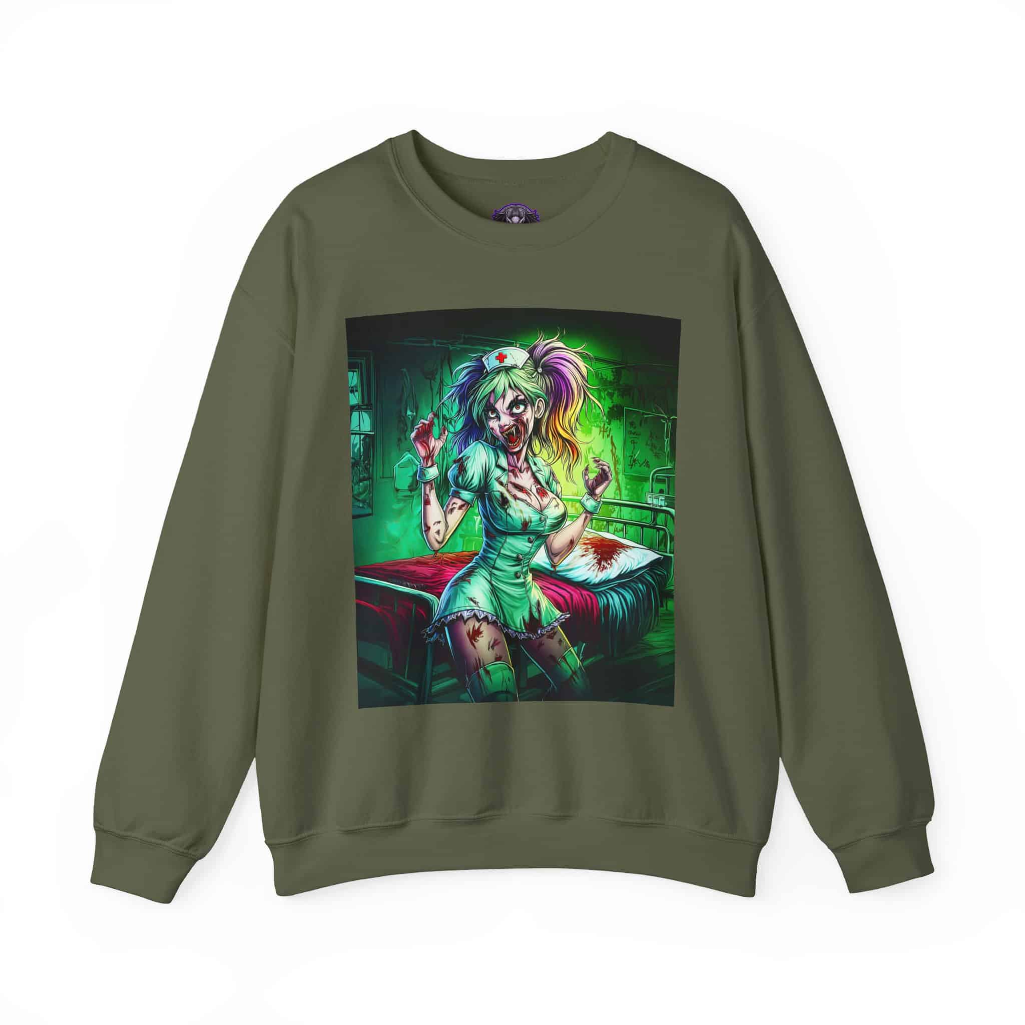 Undead Angels Zombie Nurse Lexi 001 Unisex Heavy Blend™ Crewneck Sweatshirt - Image 21