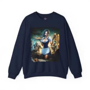 Zombies In Everyday Life Waitress 2025-02 Unisex Heavy Blend™ Crewneck Sweatshirt