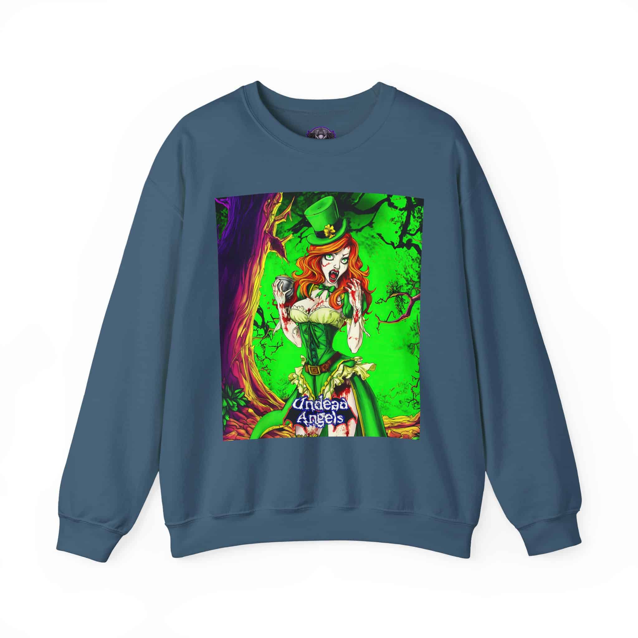 Undead Angels Leprechaun Queen Fiona Classic Reborn Style II Unisex Heavy Blend™ Crewneck Sweatshirt - Image 17