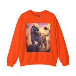Prehistoric Smilodon aka Sabre-Tooth Tiger I Unisex Heavy Blend™ Crewneck Sweatshirt