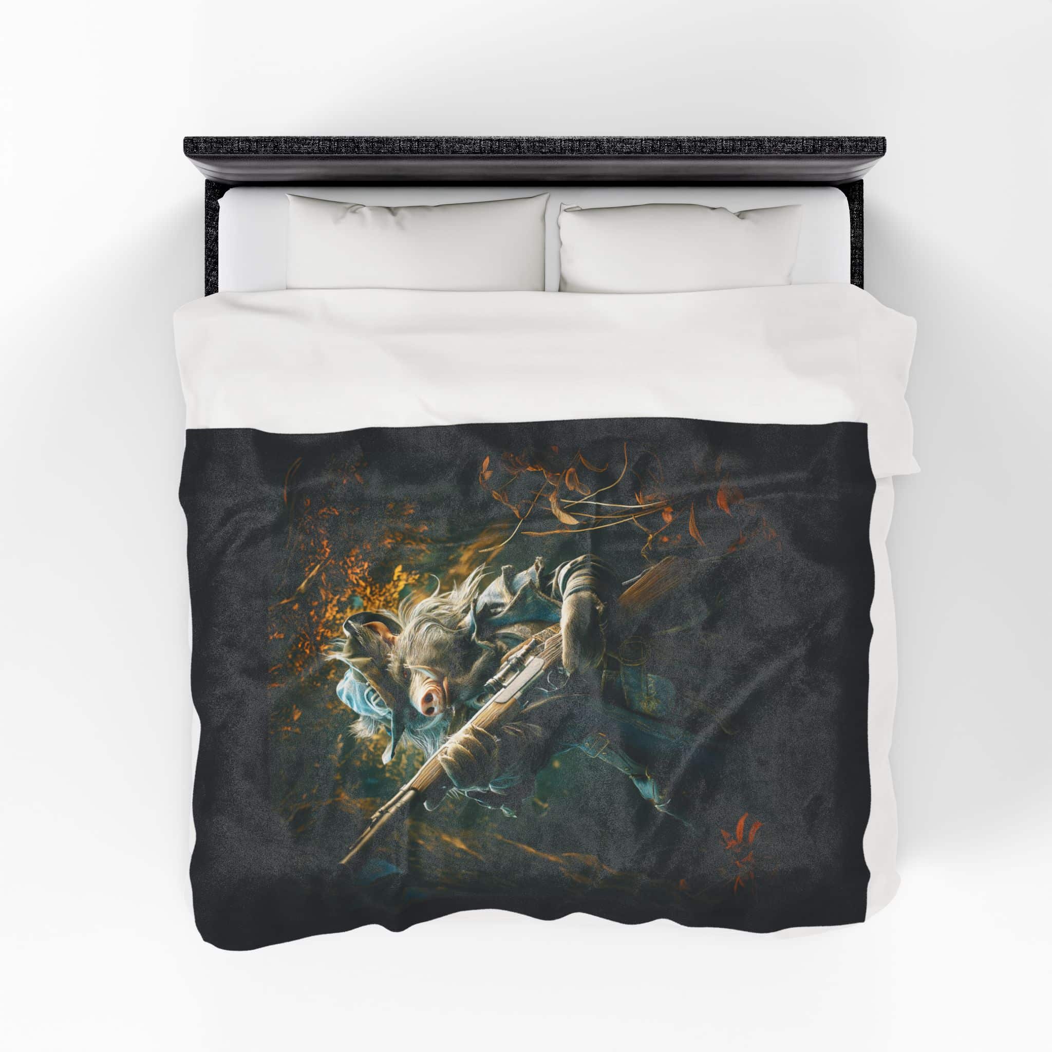 Arm The Animals: Hunter Wild Boar #AA029 Plush Blanket, Cozy Throw for Fall Decor - Image 13