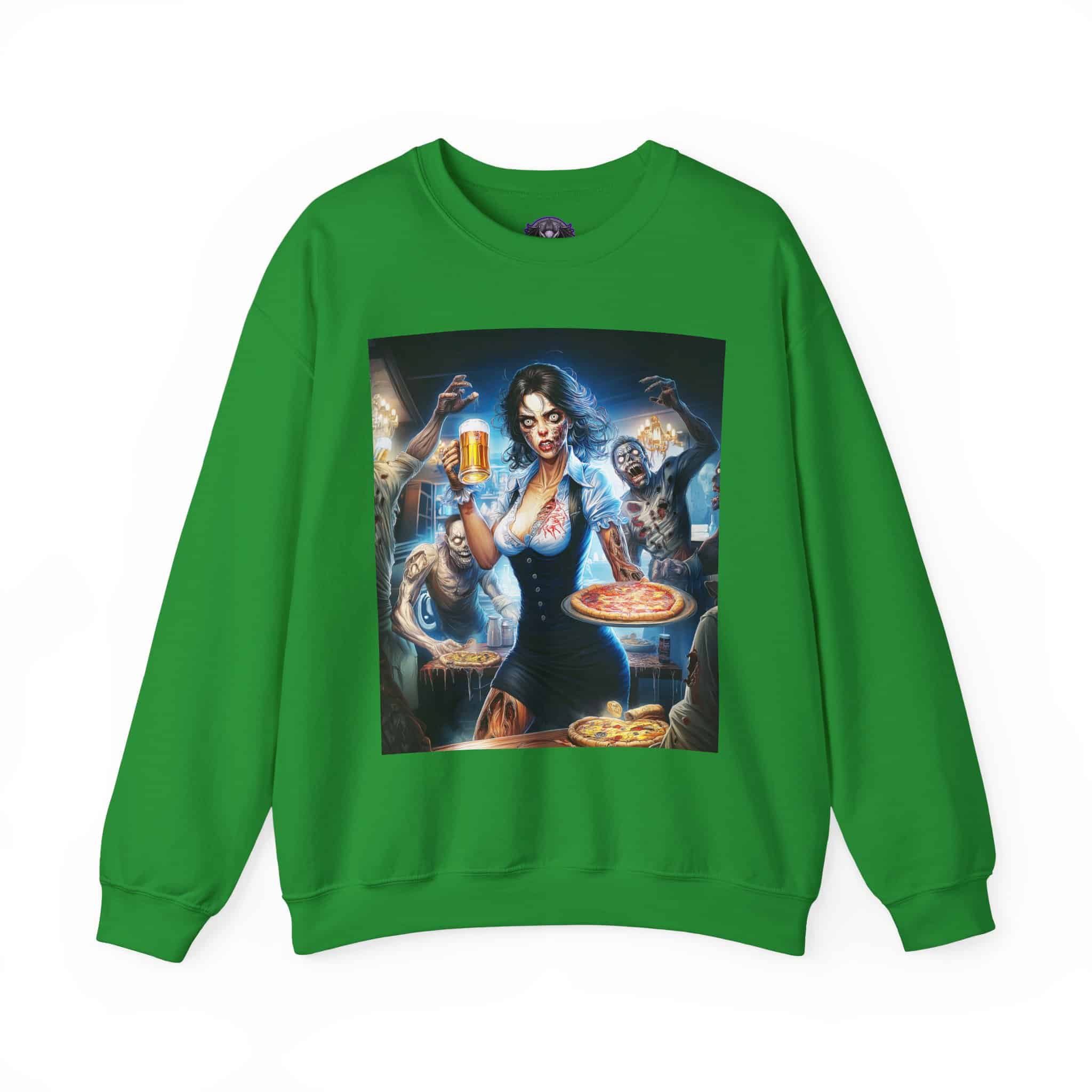 Zombies In Everyday Life Waitress 2025-03 Unisex Heavy Blend™ Crewneck Sweatshirt - Image 25