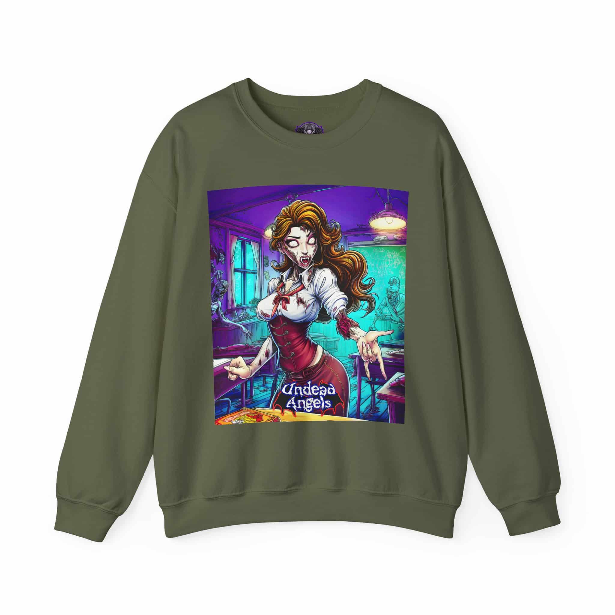 Undead Angels Teacher Charlotte Classic Reborn Style II Unisex Heavy Blend™ Crewneck Sweatshirt - Image 11