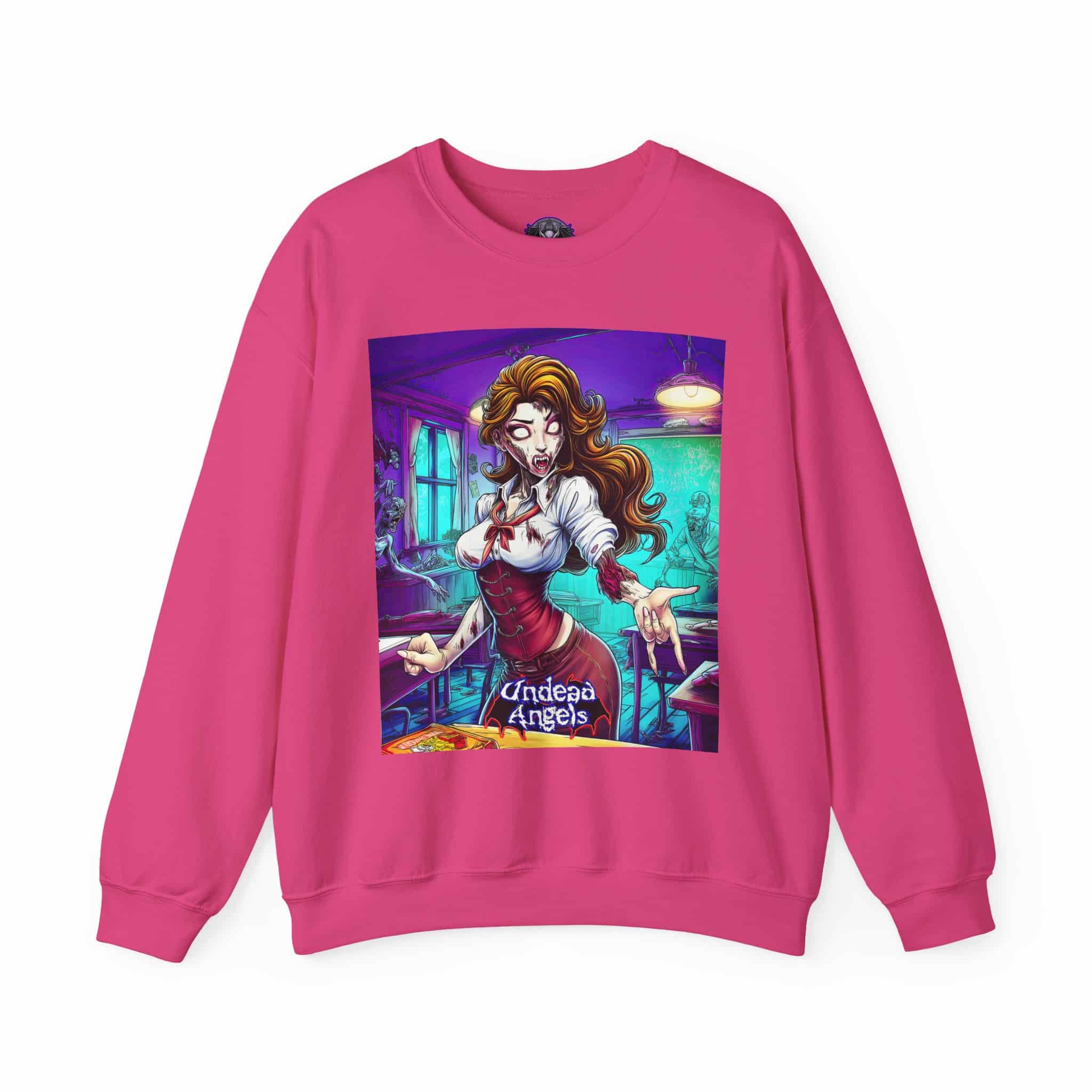 Undead Angels Teacher Charlotte Classic Reborn Style II Unisex Heavy Blend™ Crewneck Sweatshirt - Image 27