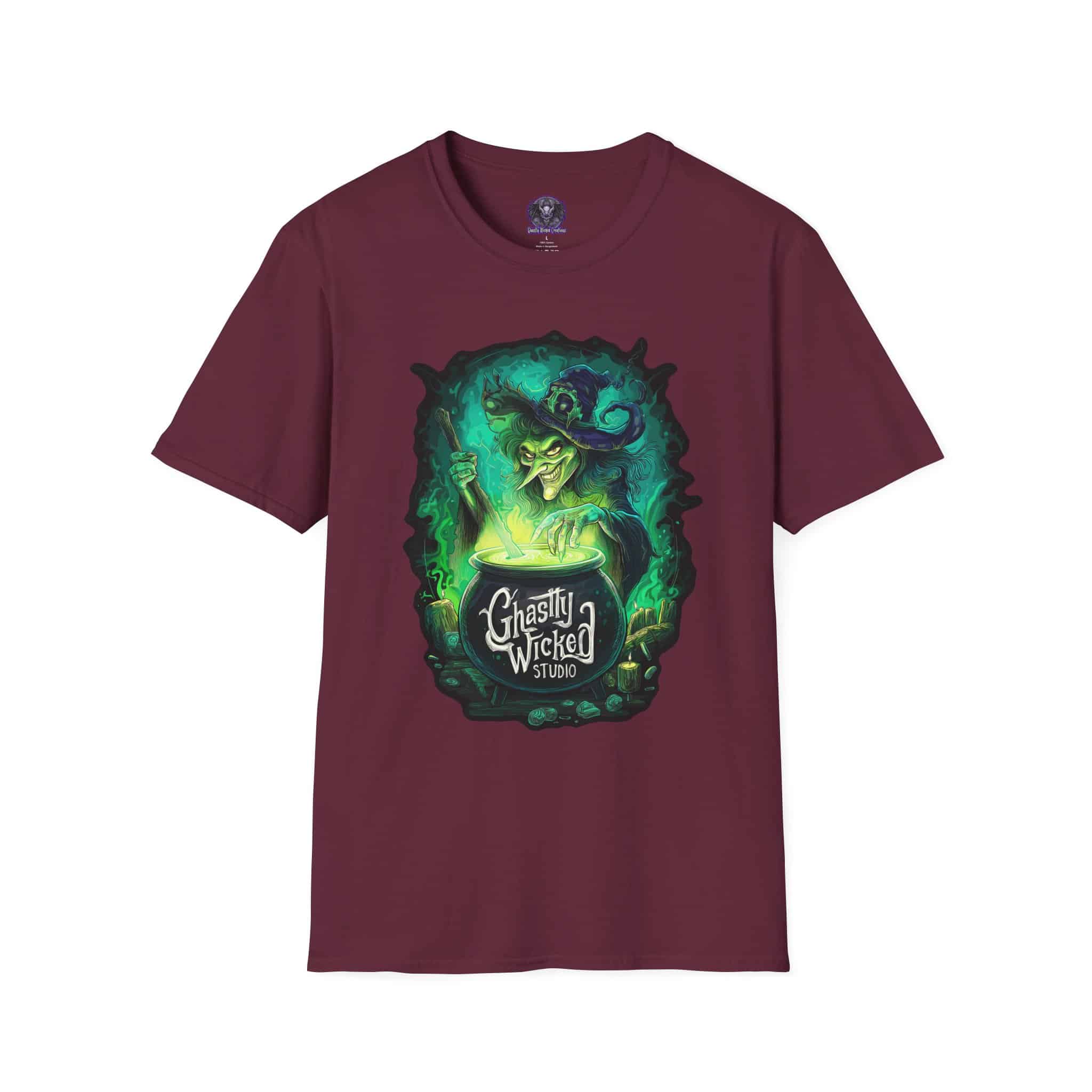 Ghastly Wicked Cauldron Witch Unisex T-Shirt - Image 53