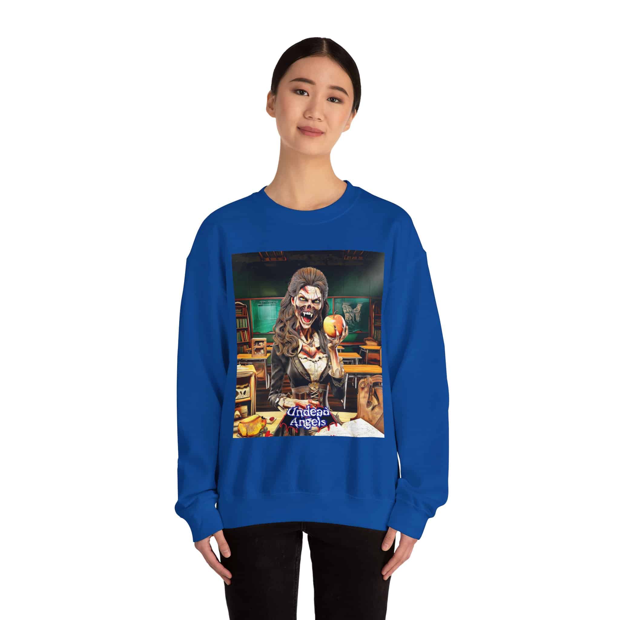 Undead Angels Teacher Charlotte Full Rot Unisex Heavy Blend™ Crewneck Sweatshirt - Image 22