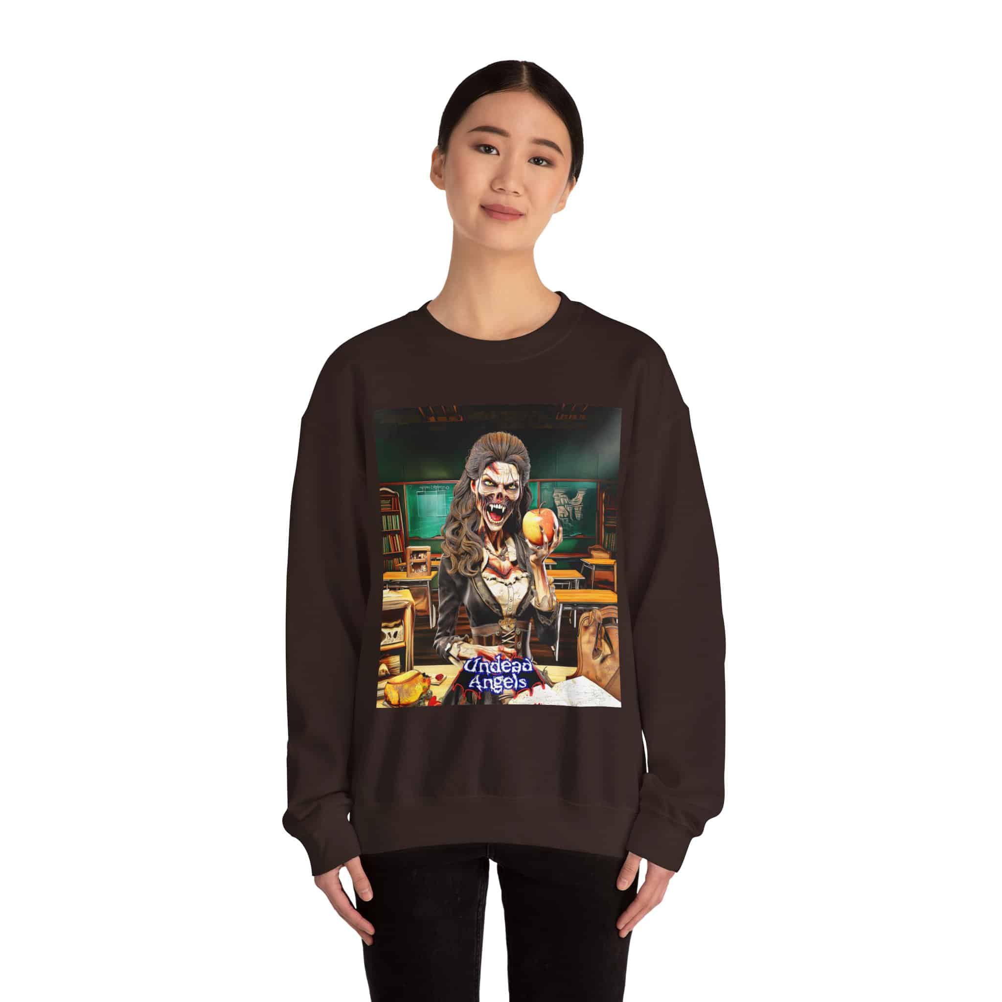 Undead Angels Teacher Charlotte Full Rot Unisex Heavy Blend™ Crewneck Sweatshirt - Image 2
