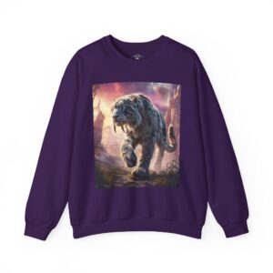 Prehistoric Smilodon aka Sabre-Tooth Tiger II Unisex Heavy Blend™ Crewneck Sweatshirt