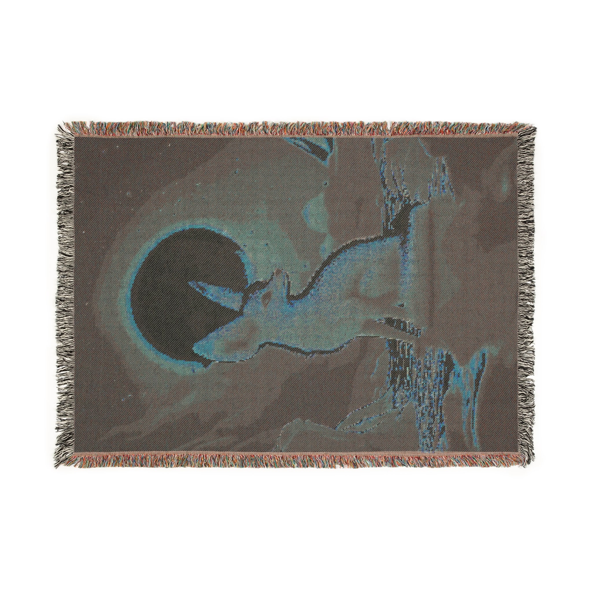 Fennec Fox In Desert Moonlight Woven Blanket, Cozy Throw for Halloween, Fall Decor, Perfect for Movie Nights, Gift for Animal Lovers, Home Accessories - Image 5