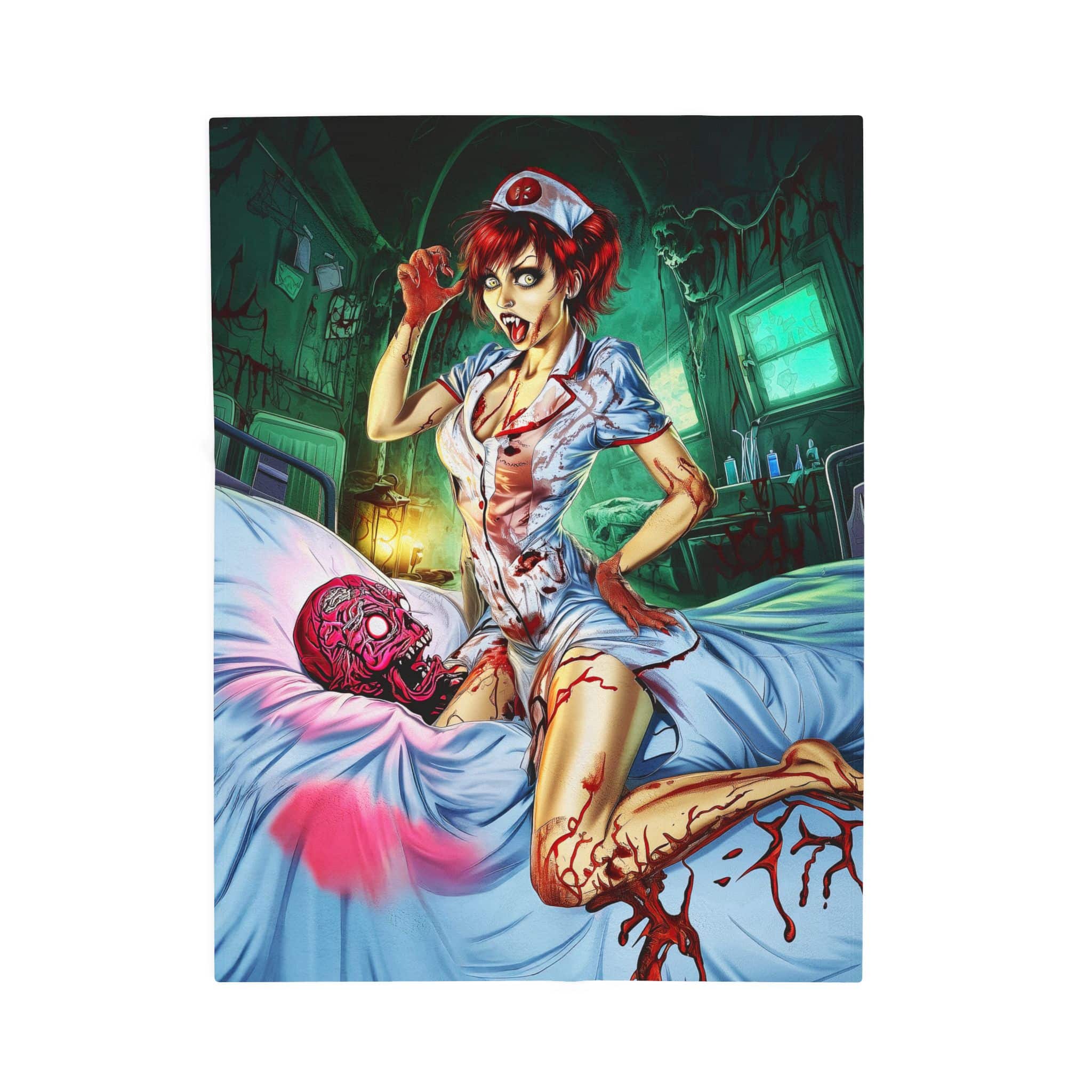 Undead Angels Zombie Nurse Abigail Reborn Style I-BZ Plush Blanket, Cozy Throw for Fall Decor - Image 9