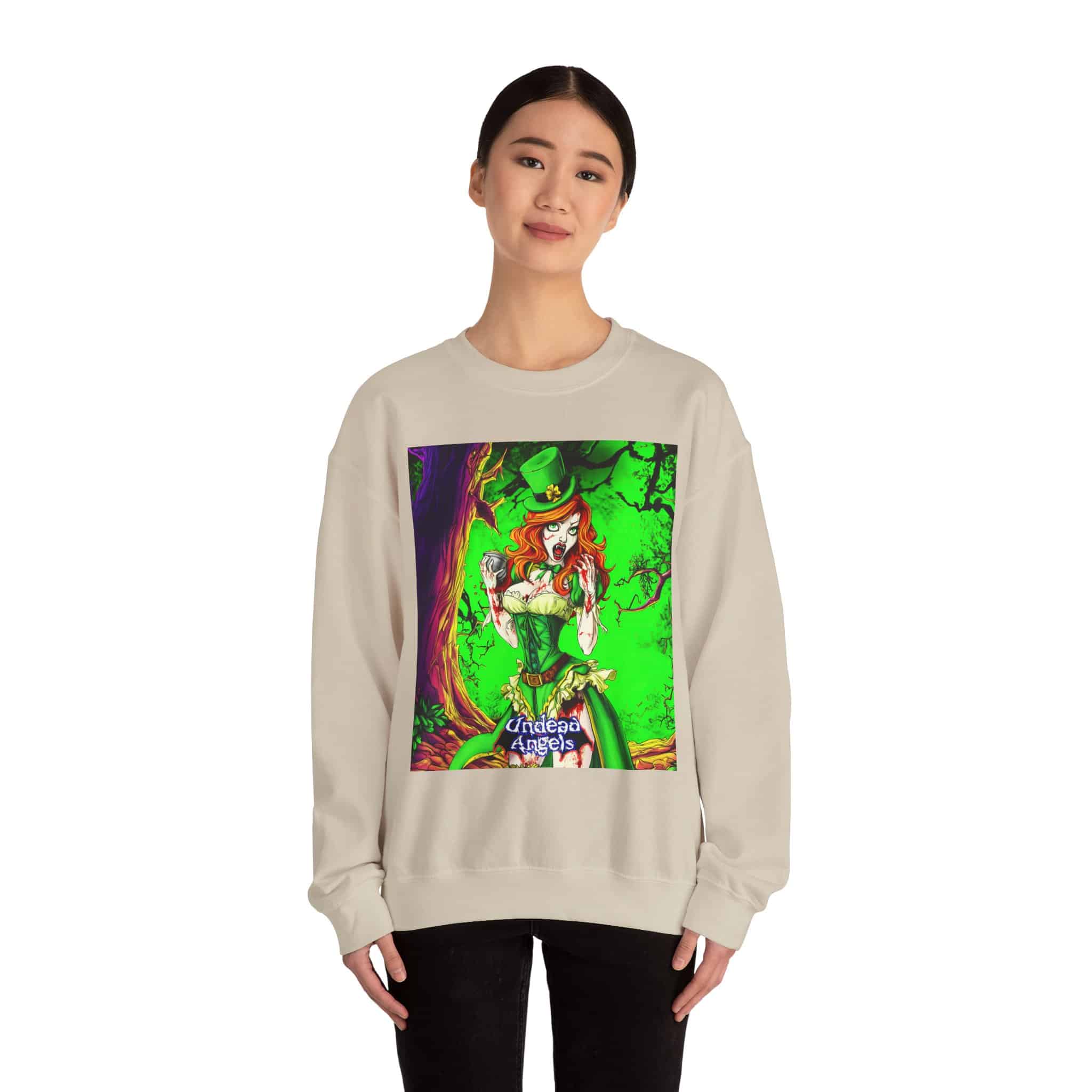 Undead Angels Leprechaun Queen Fiona Classic Reborn Style II Unisex Heavy Blend™ Crewneck Sweatshirt - Image 10