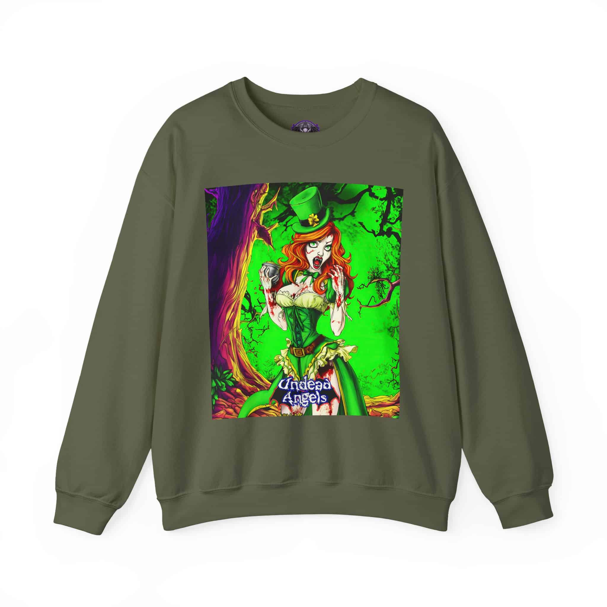 Undead Angels Leprechaun Queen Fiona Classic Reborn Style II Unisex Heavy Blend™ Crewneck Sweatshirt - Image 13