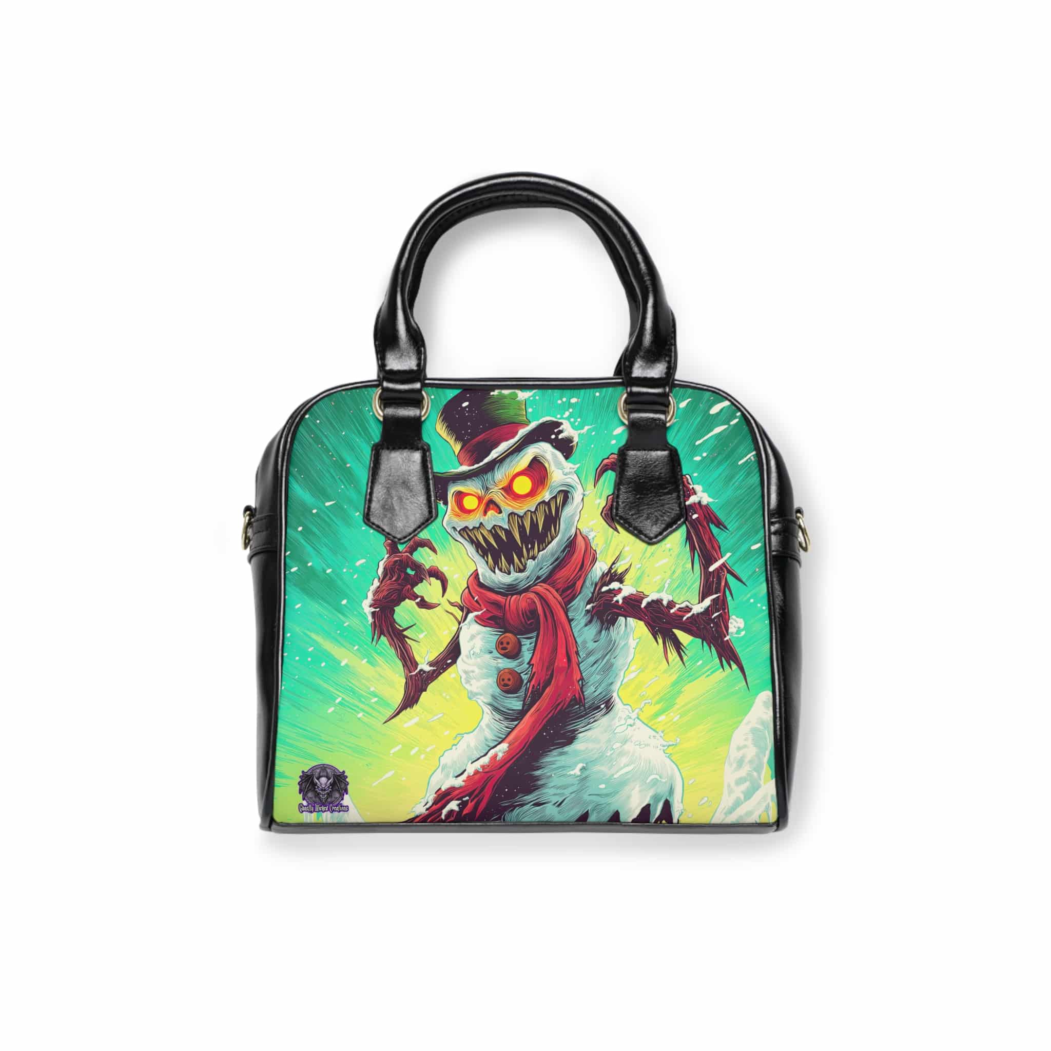 Sadistic Snowman Pop 60’s Art Style Shoulder Handbag
