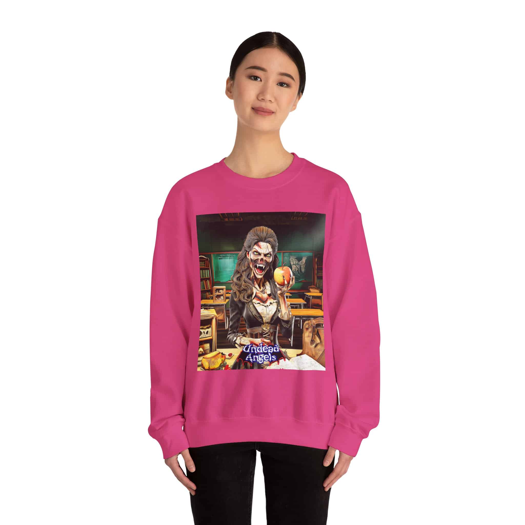 Undead Angels Teacher Charlotte Full Rot Unisex Heavy Blend™ Crewneck Sweatshirt - Image 28
