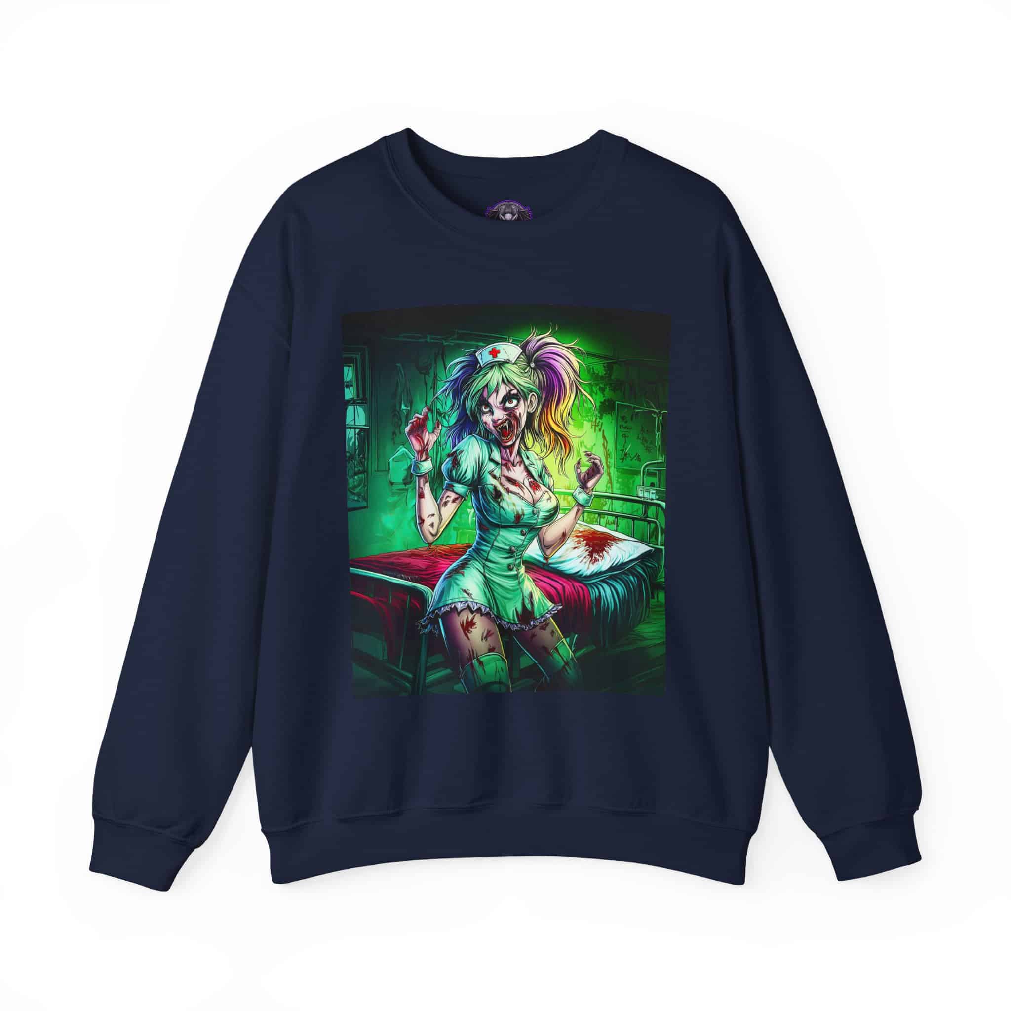 Undead Angels Zombie Nurse Lexi 001 Unisex Heavy Blend™ Crewneck Sweatshirt - Image 45