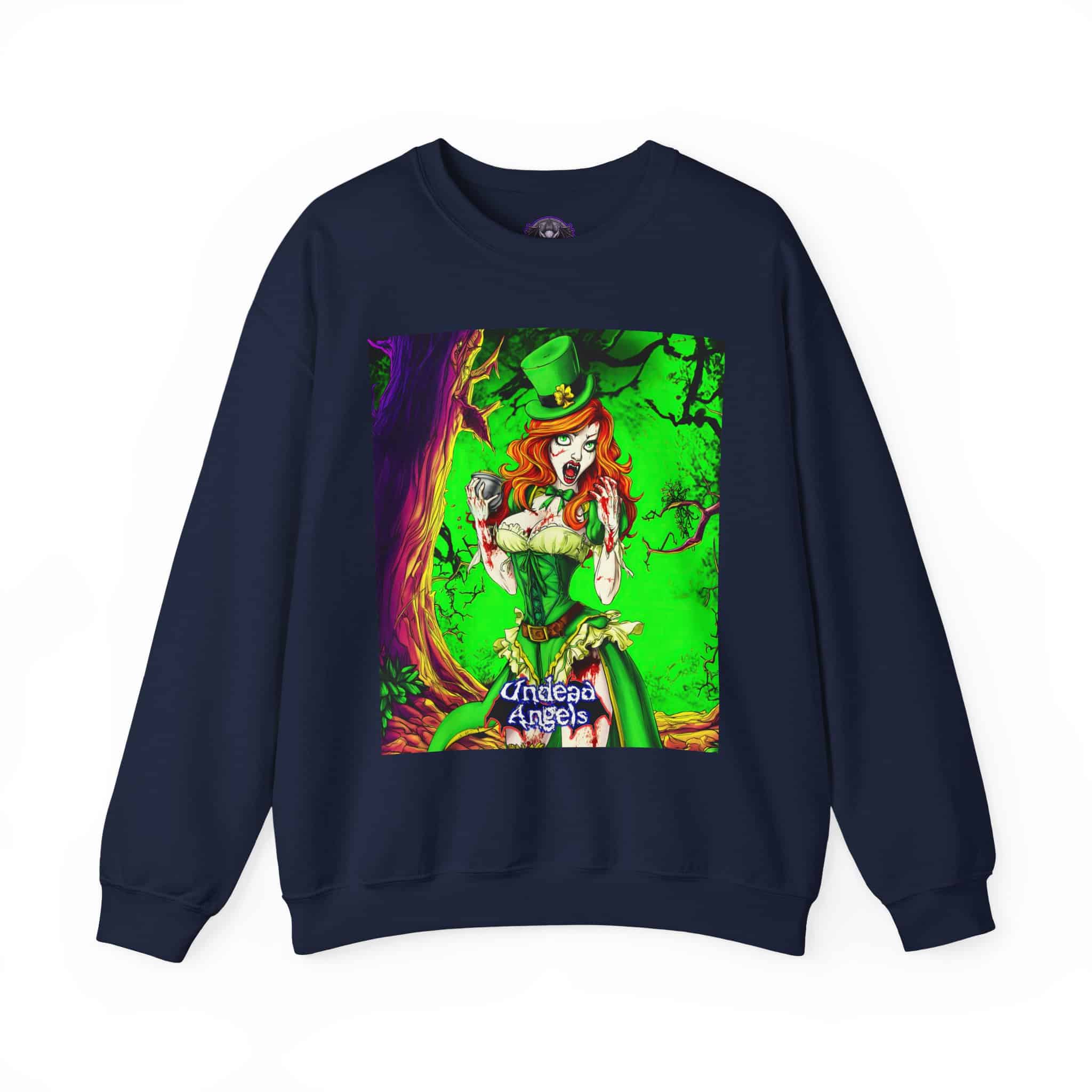 Undead Angels Leprechaun Queen Fiona Classic Reborn Style II Unisex Heavy Blend™ Crewneck Sweatshirt - Image 25
