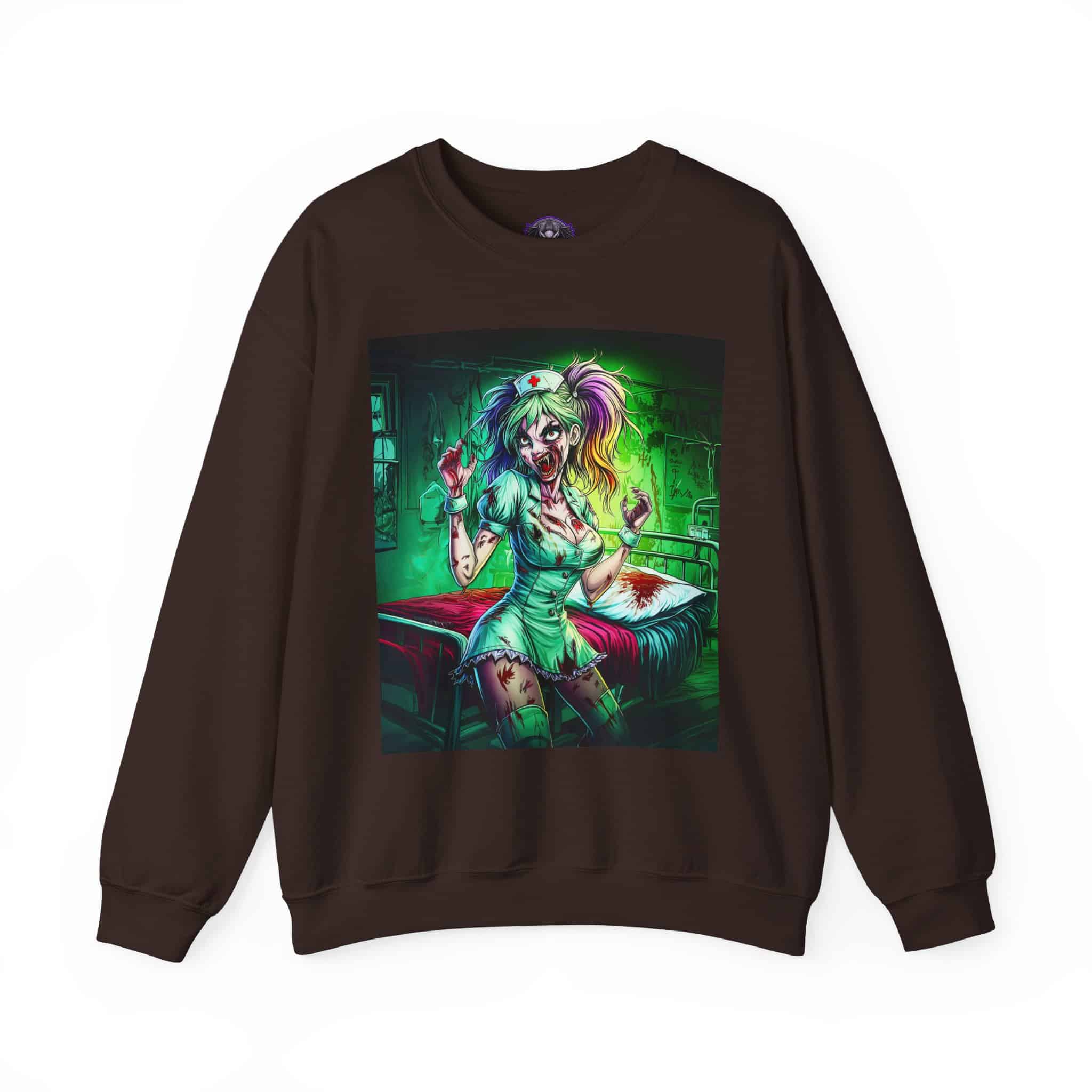Undead Angels Zombie Nurse Lexi 001 Unisex Heavy Blend™ Crewneck Sweatshirt - Image 17