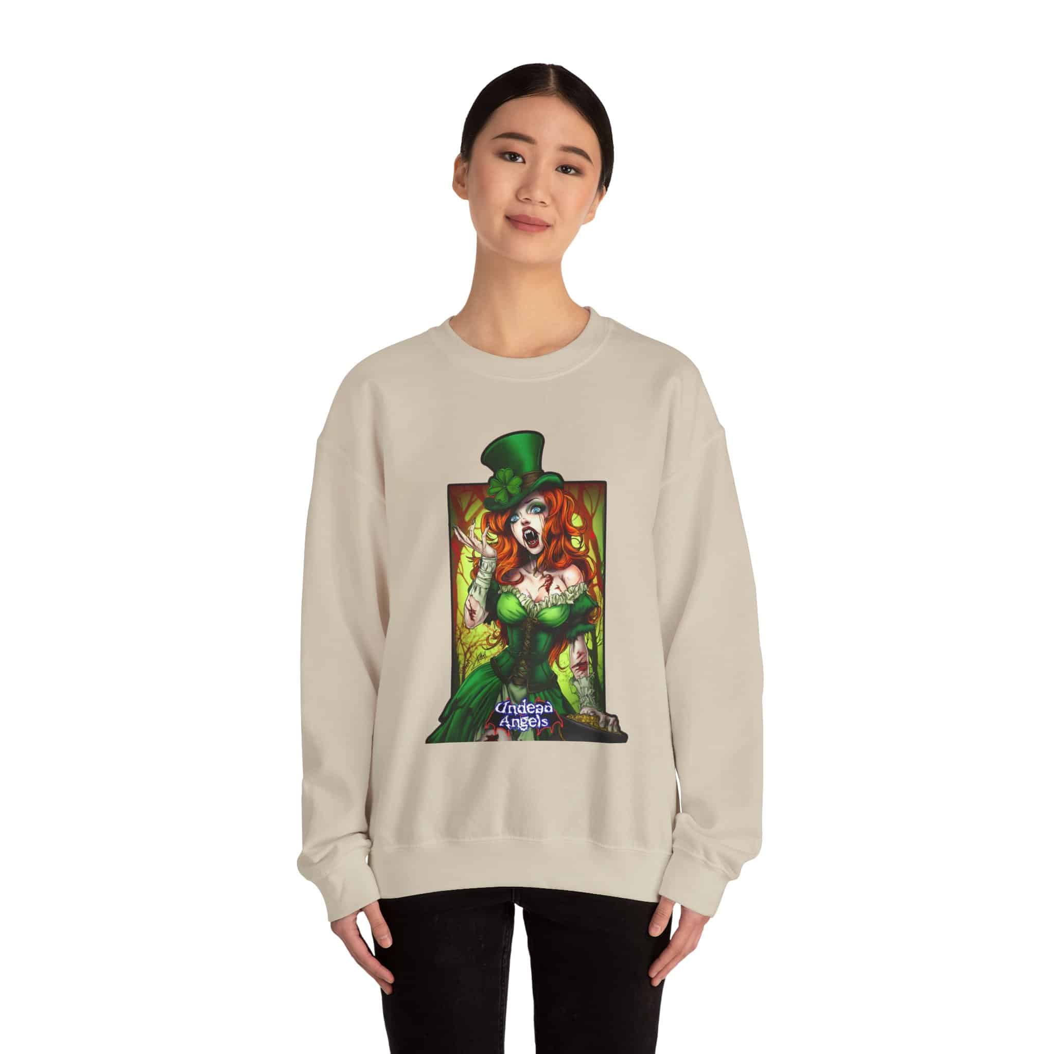 Undead Angels Leprechaun Queen Fiona Classic Reborn Style IV Unisex Heavy Blend™ Crewneck Sweatshirt - Image 12