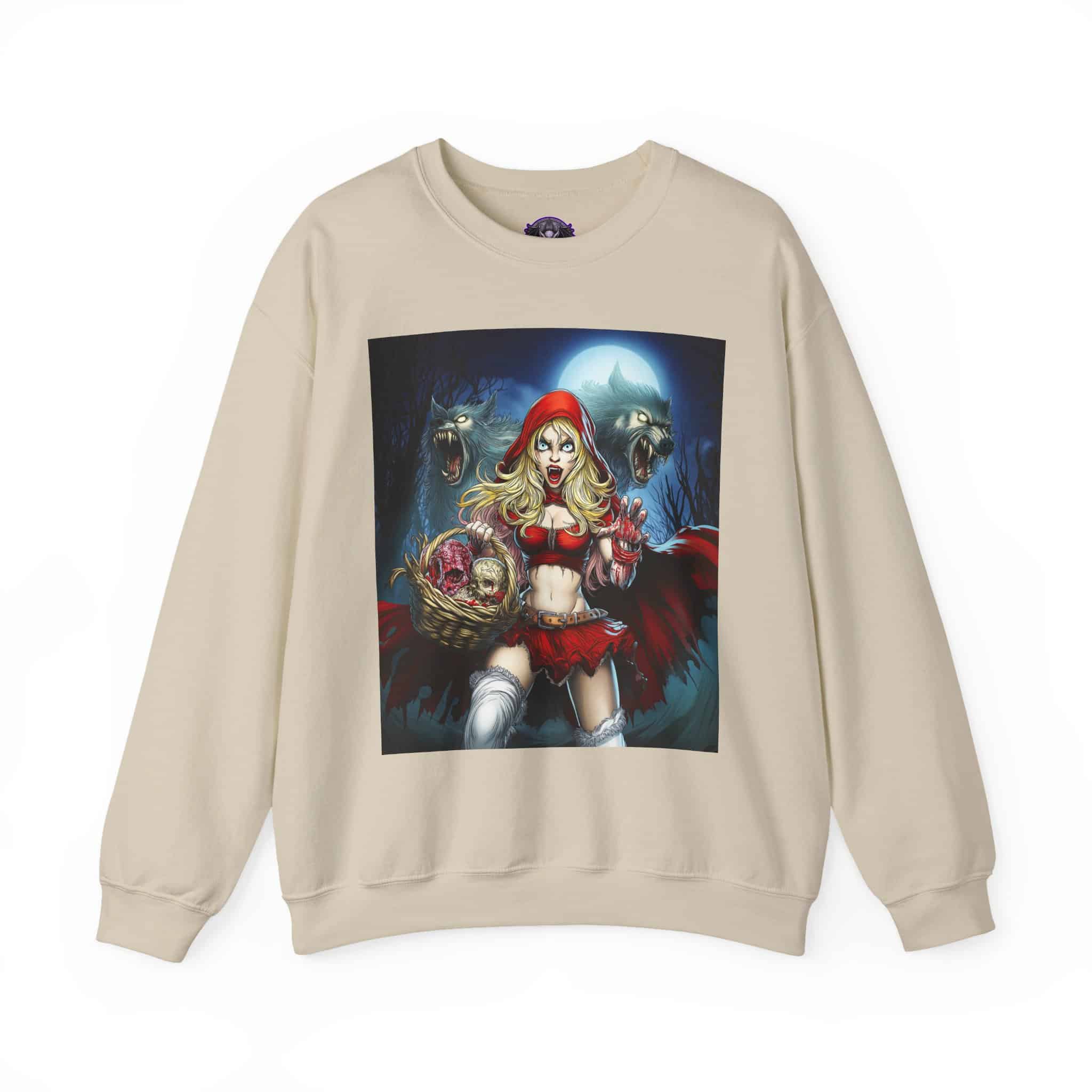 Vampire Red Riding Hood By Ghastly Wicked Tales 2025-02 Unisex Heavy Blend™ Crewneck Sweatshirt - Image 9