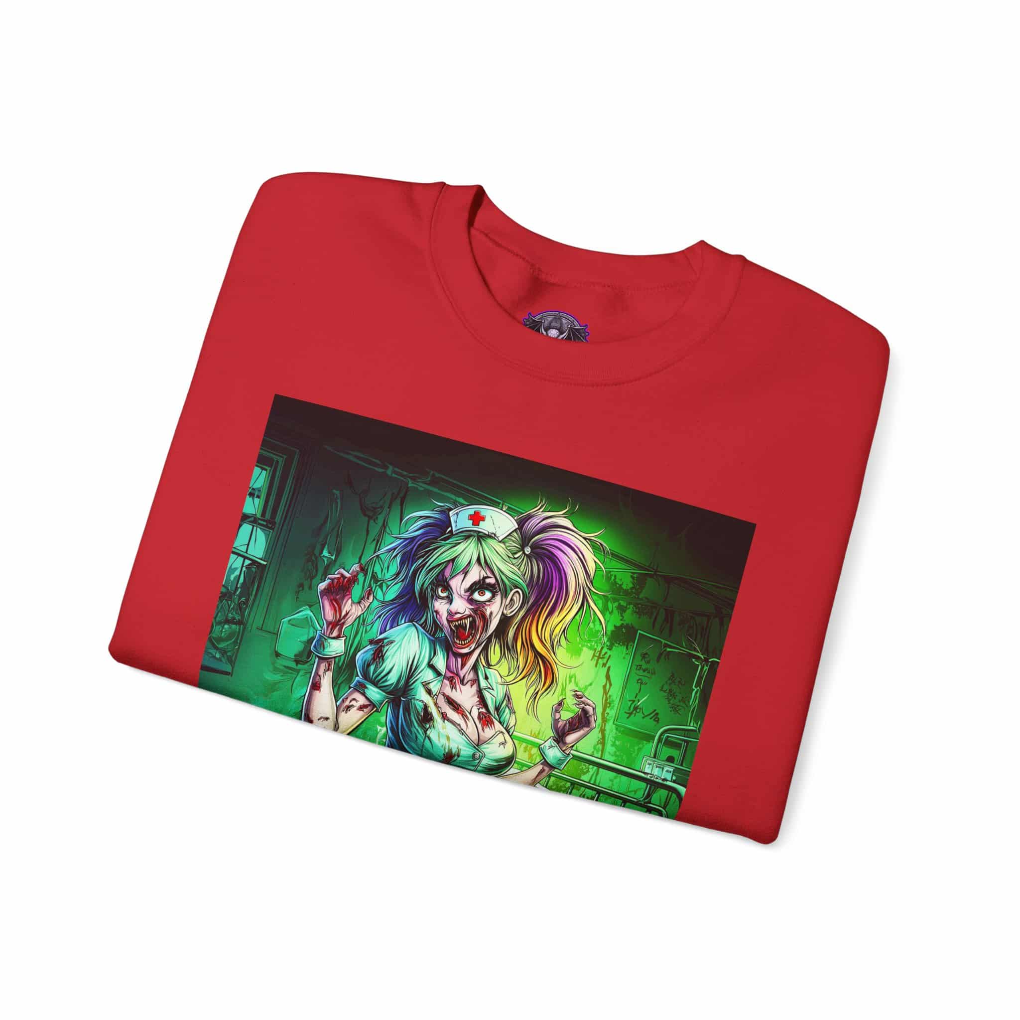 Undead Angels Zombie Nurse Lexi 001 Unisex Heavy Blend™ Crewneck Sweatshirt - Image 59