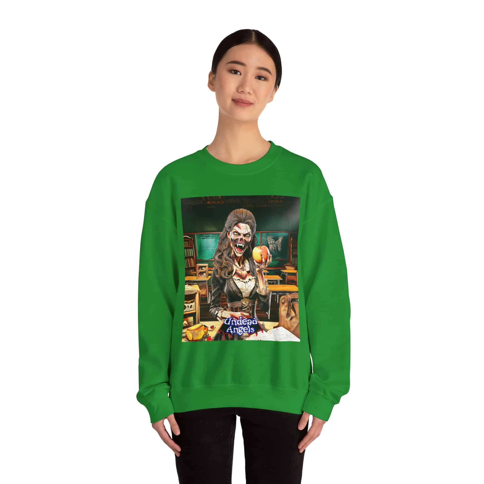 Undead Angels Teacher Charlotte Full Rot Unisex Heavy Blend™ Crewneck Sweatshirt - Image 4