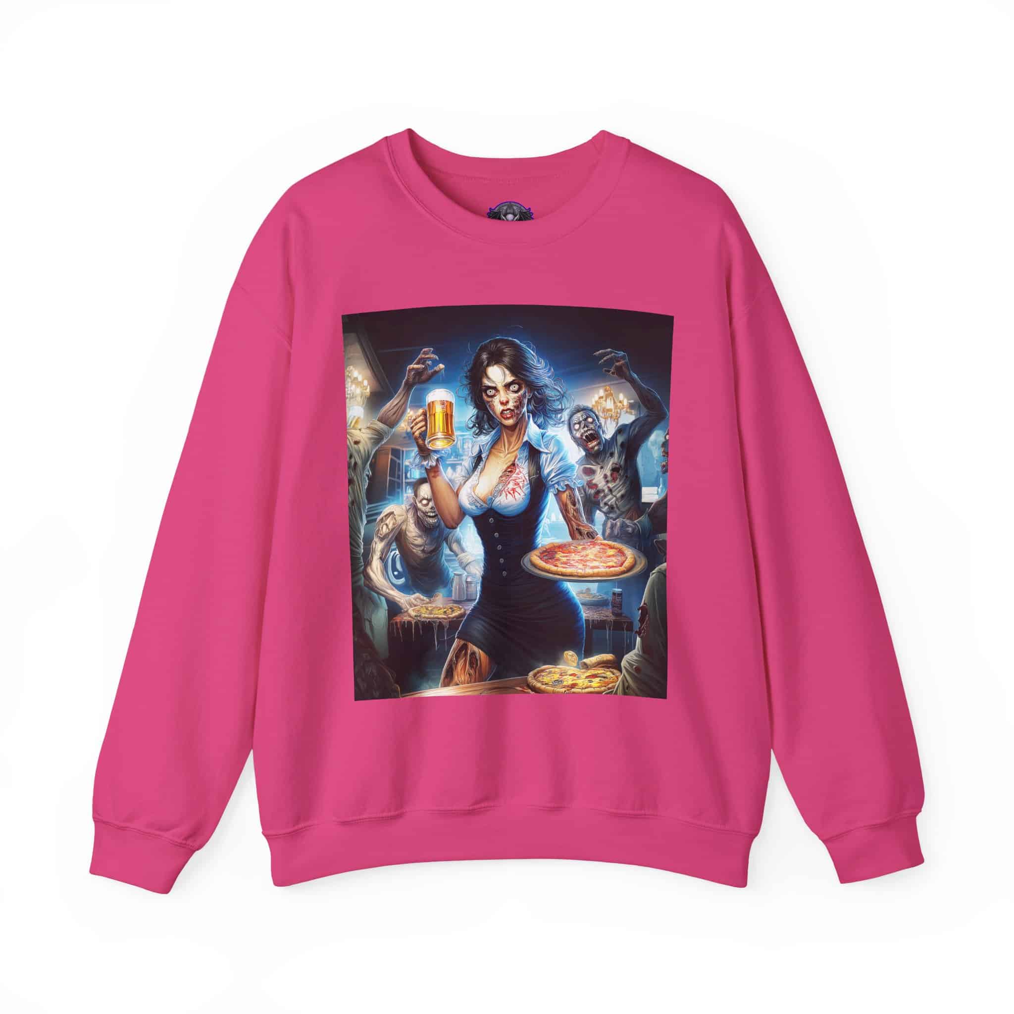 Zombies In Everyday Life Waitress 2025-03 Unisex Heavy Blend™ Crewneck Sweatshirt - Image 53