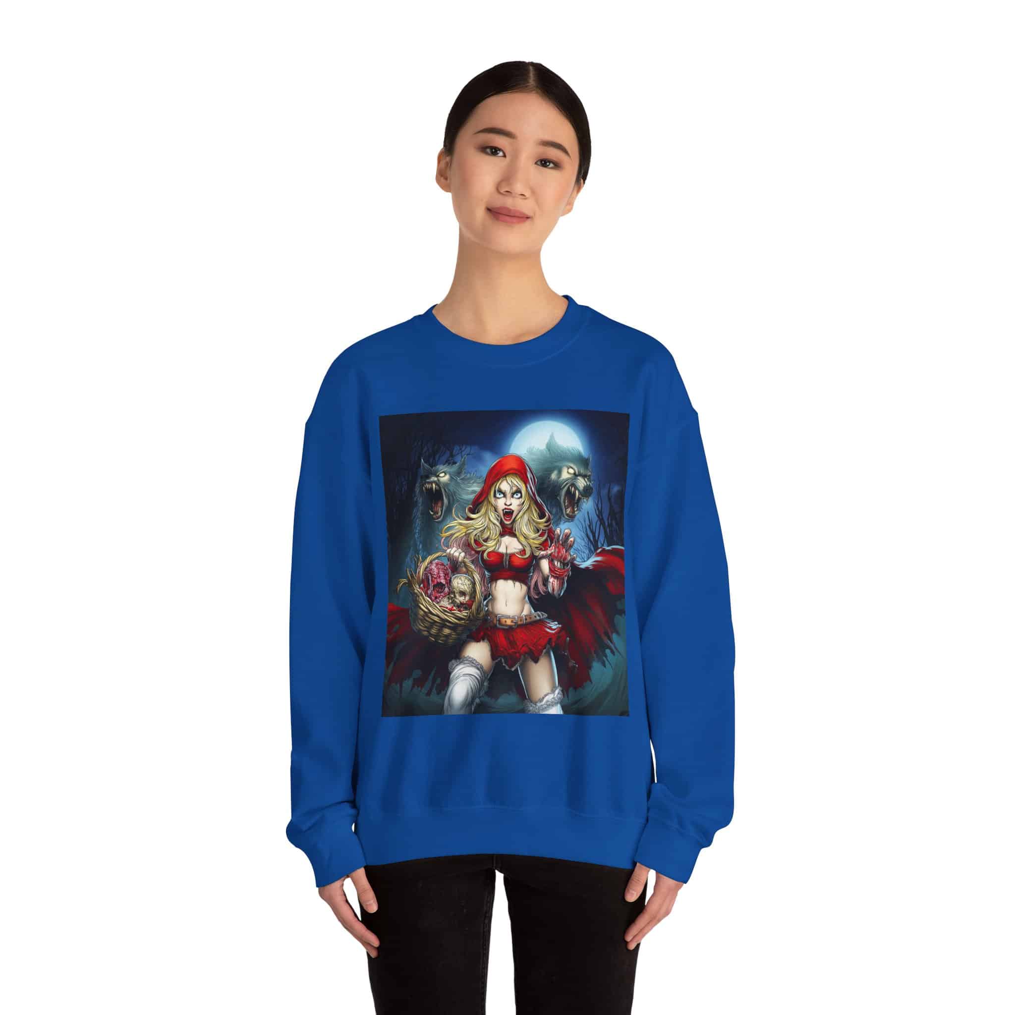 Vampire Red Riding Hood By Ghastly Wicked Tales 2025-02 Unisex Heavy Blend™ Crewneck Sweatshirt - Image 48