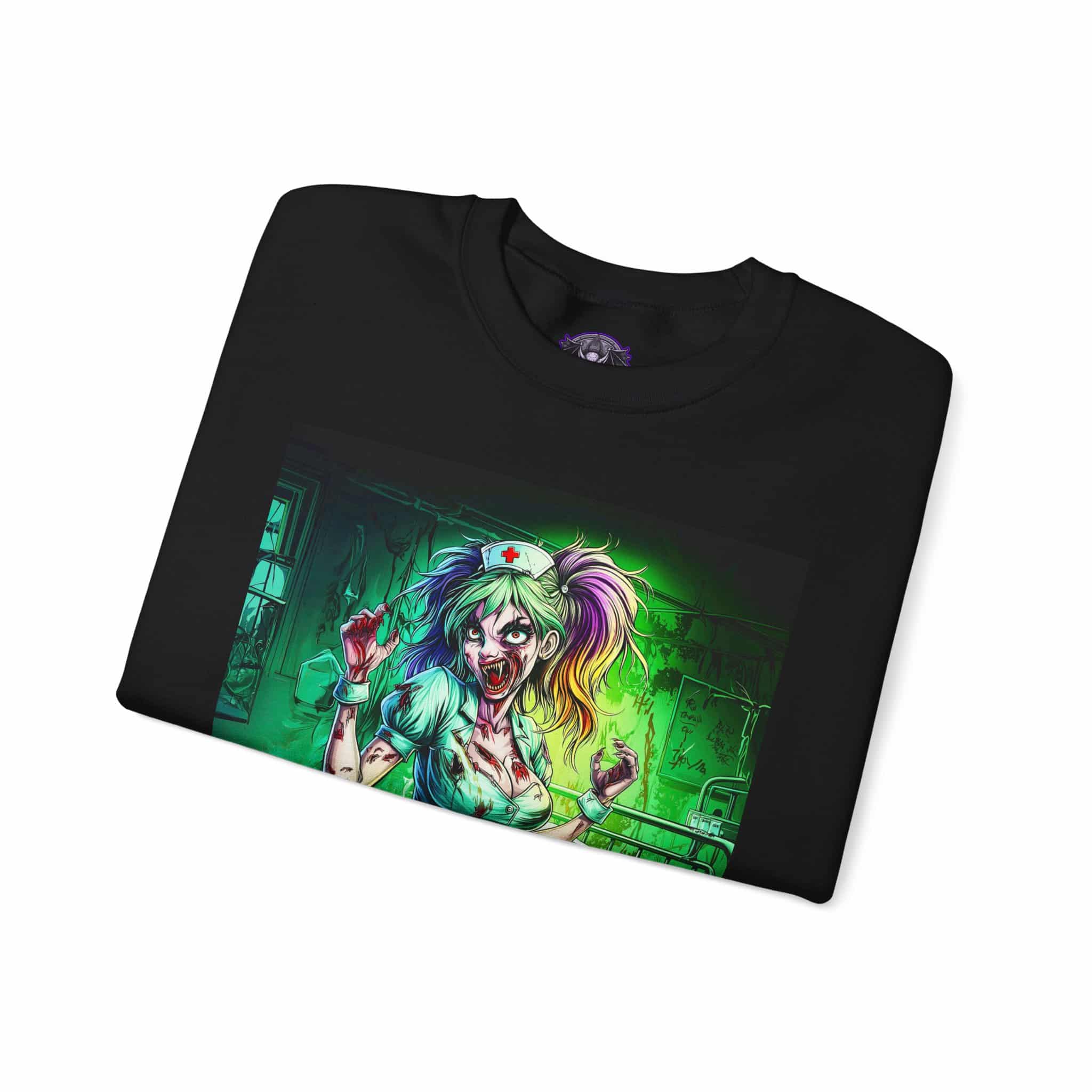 Undead Angels Zombie Nurse Lexi 001 Unisex Heavy Blend™ Crewneck Sweatshirt - Image 7