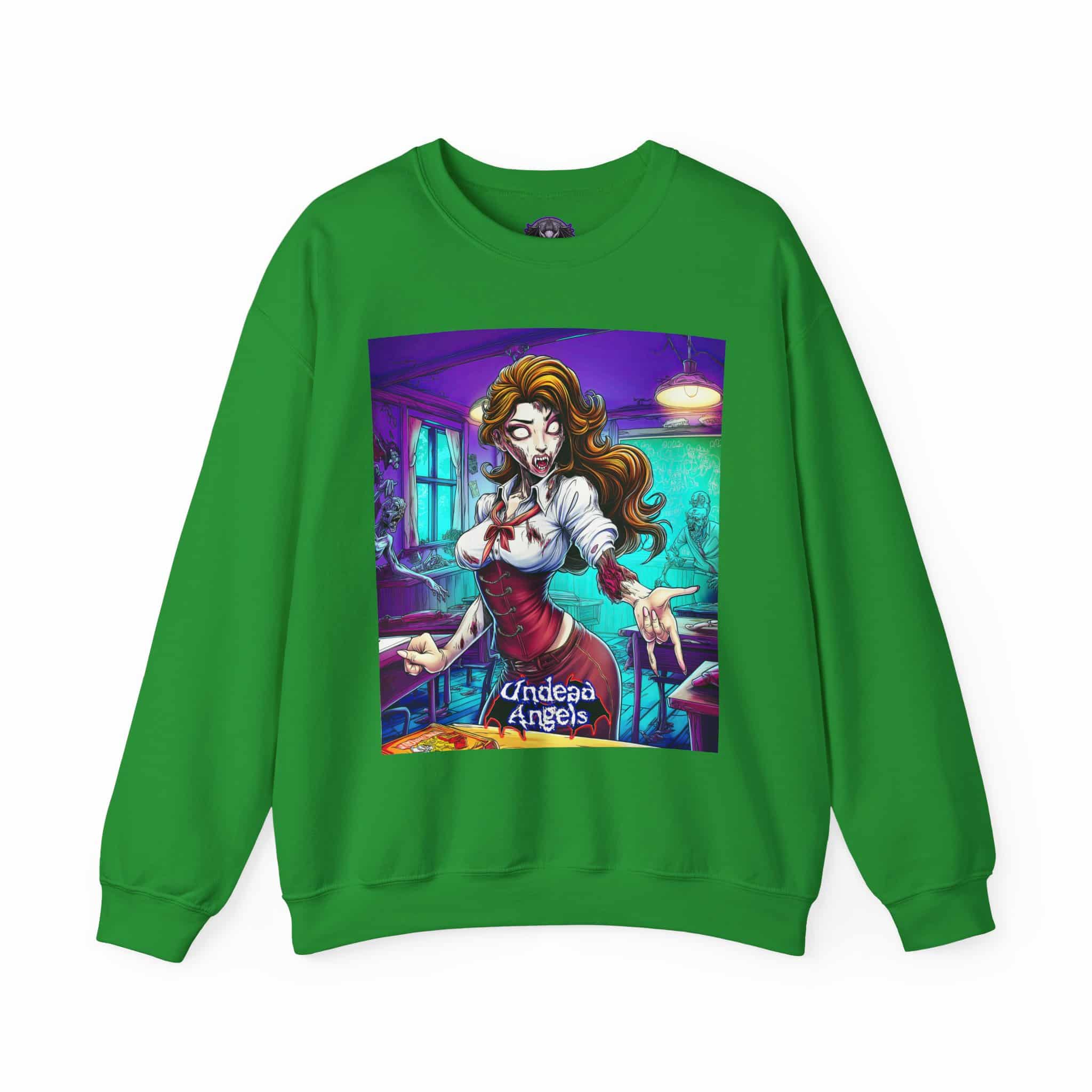 Undead Angels Teacher Charlotte Classic Reborn Style II Unisex Heavy Blend™ Crewneck Sweatshirt - Image 15