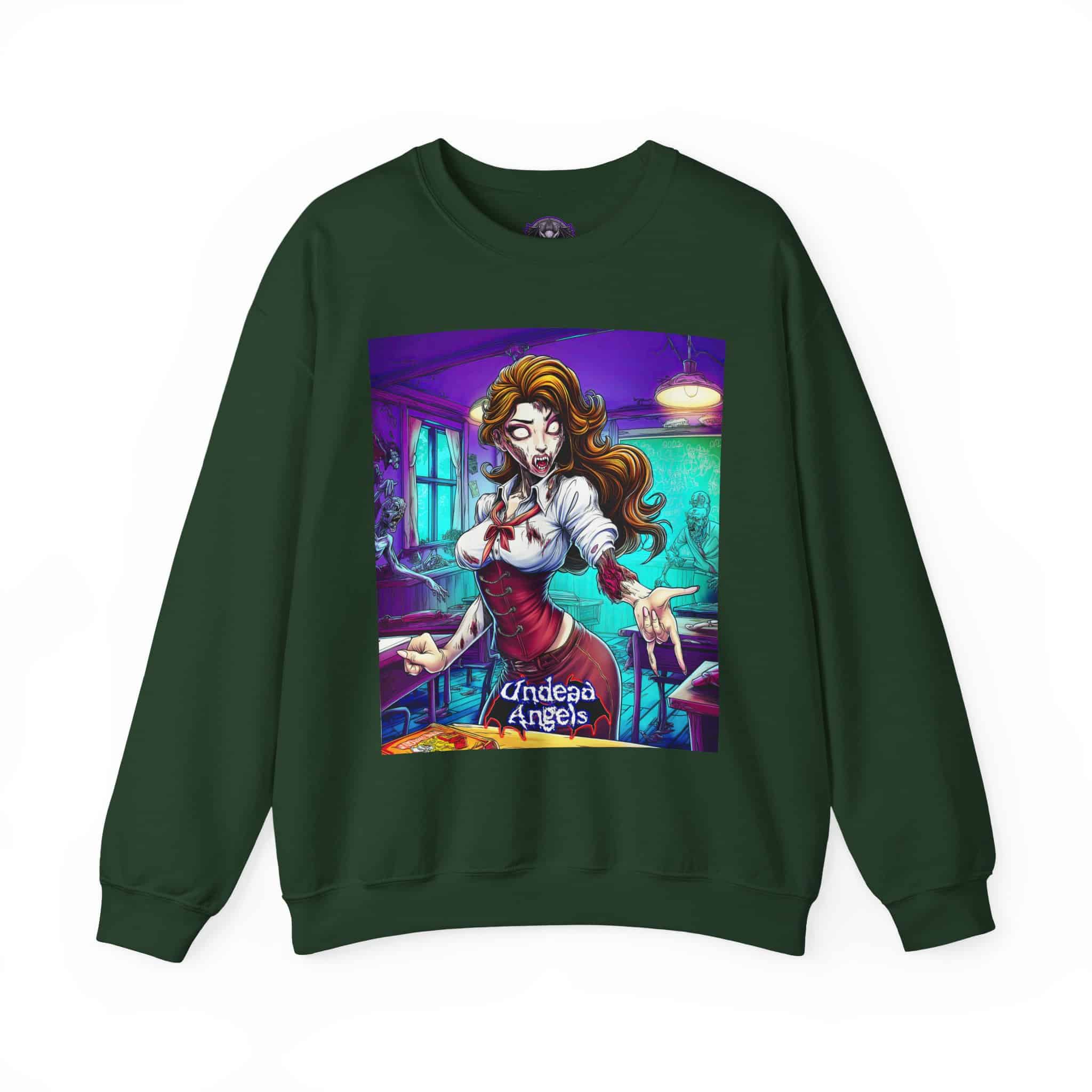 Undead Angels Teacher Charlotte Classic Reborn Style II Unisex Heavy Blend™ Crewneck Sweatshirt - Image 13