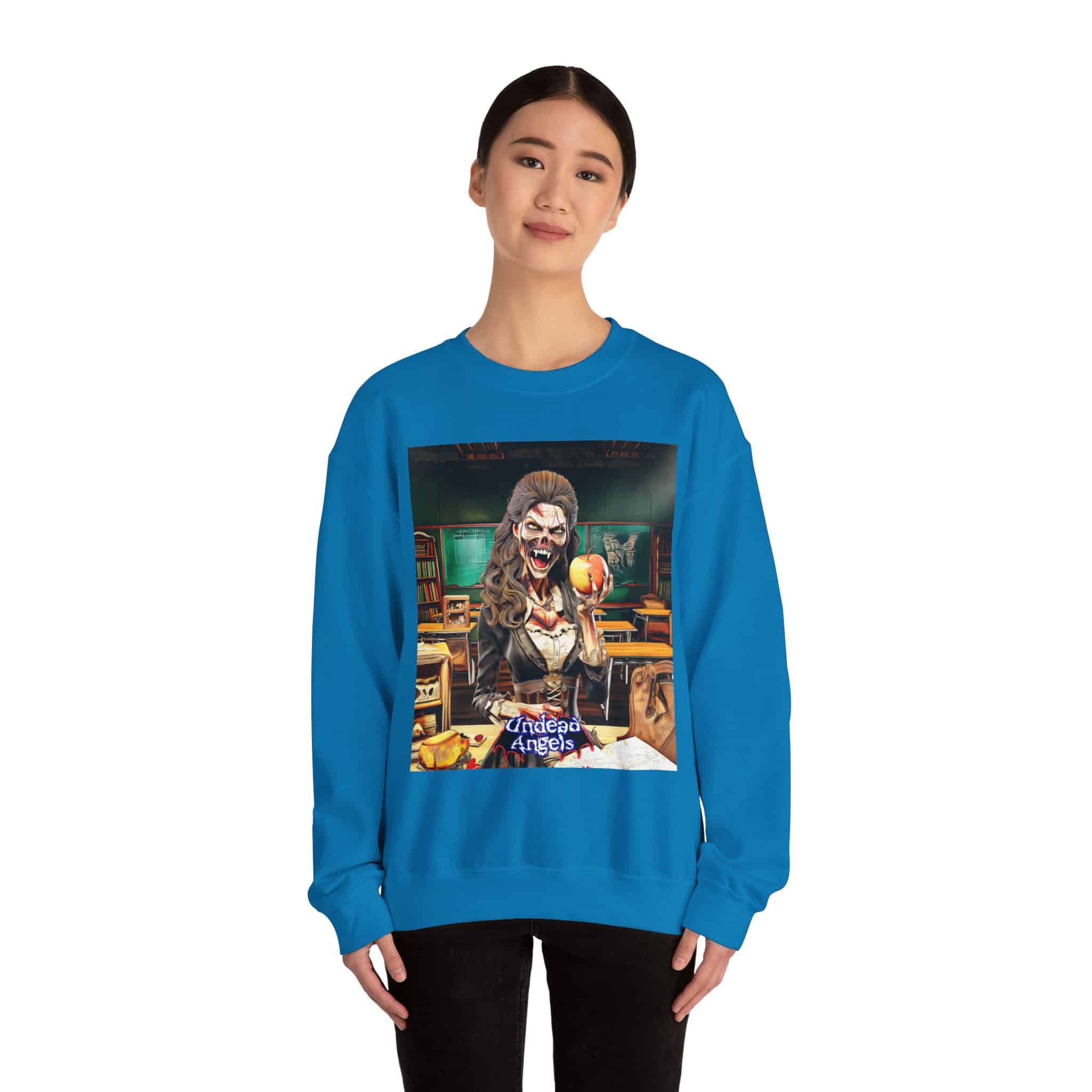 Undead Angels Teacher Charlotte Full Rot Unisex Heavy Blend™ Crewneck Sweatshirt - Image 18