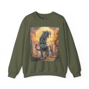 Prehistoric Smilodon aka Sabre-Tooth Tiger VII Unisex Heavy Blend™ Crewneck Sweatshirt